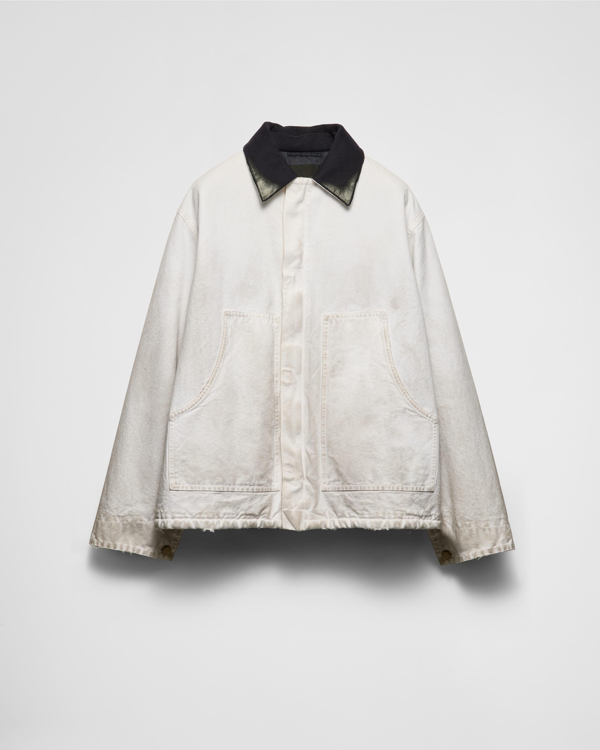ブルゾン Prada White Cotton Reversible Jacket Cotton jacket in white - Prada | Mytheresa