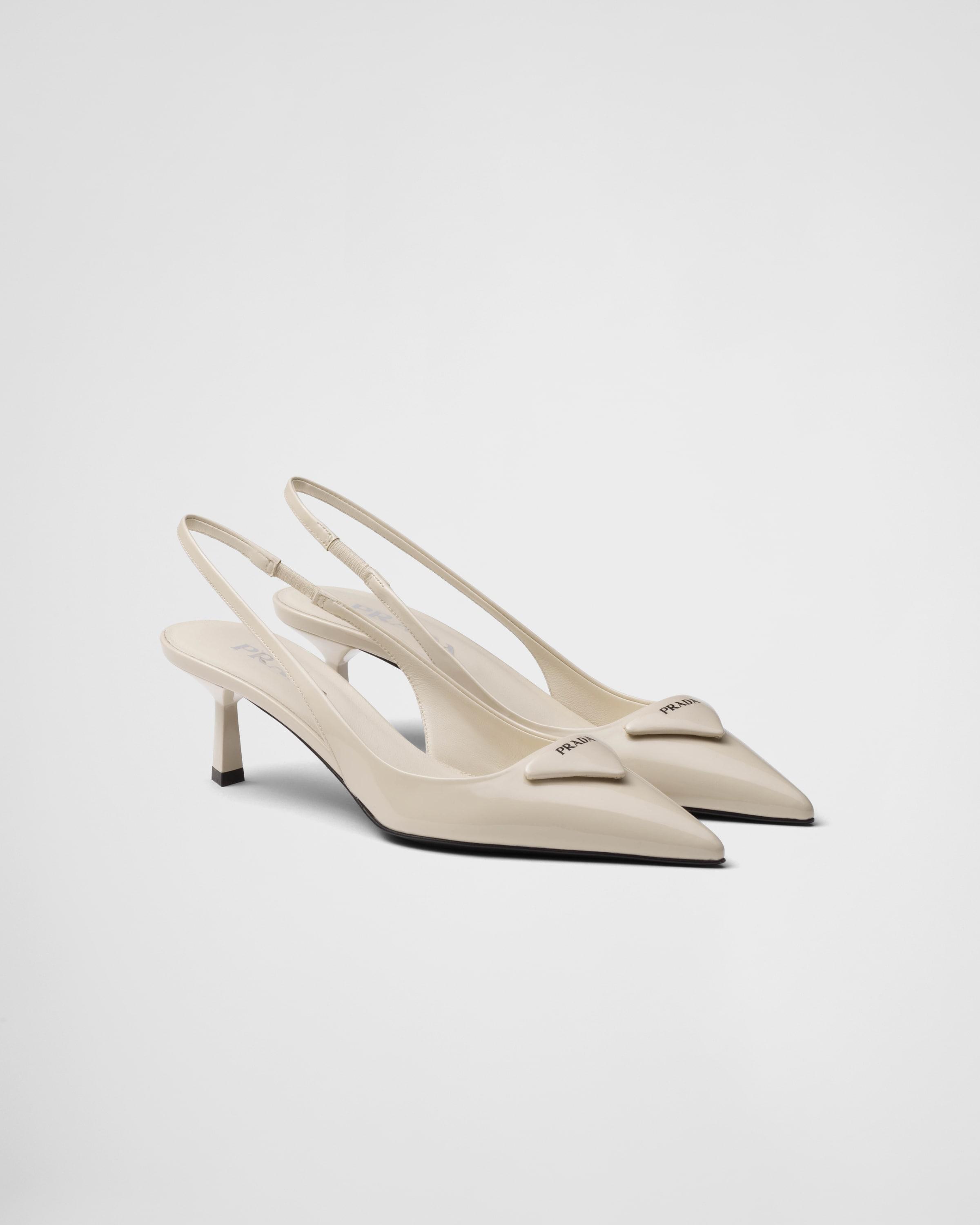 Prada Patent leather slingbacks - White