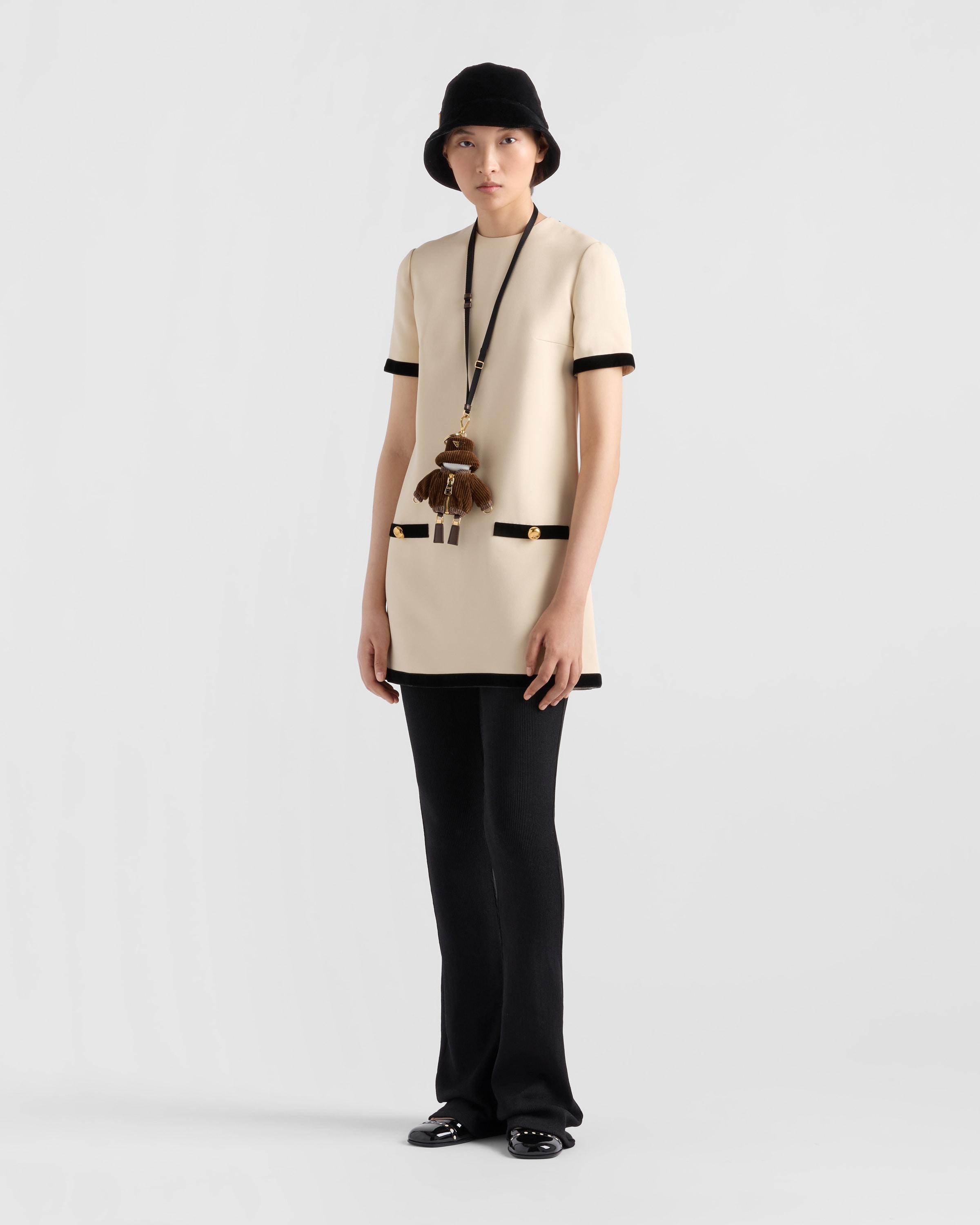 Prada Sablè Mini Dress in Natural | Lyst