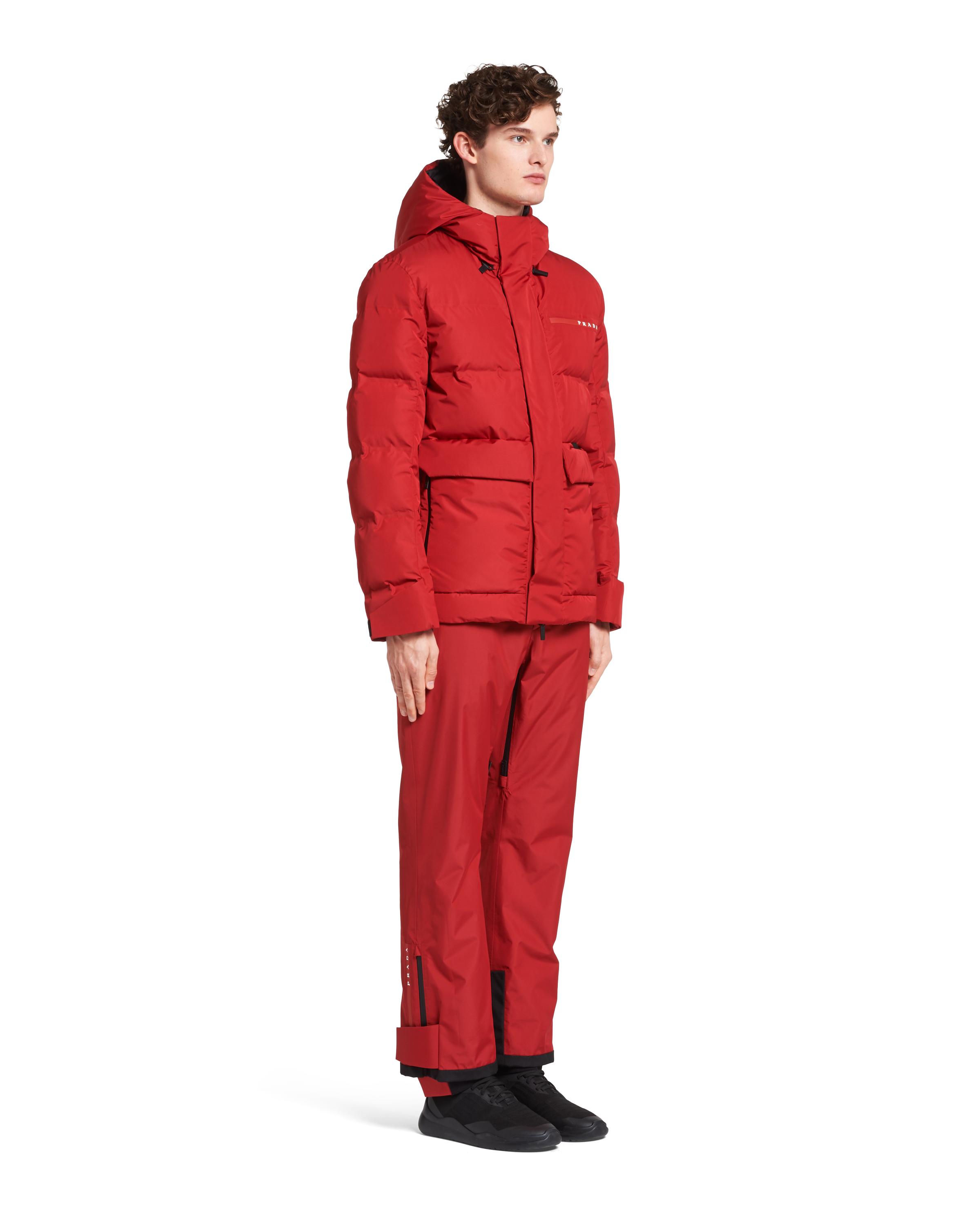 Prada Synthetic Light Extreme-tex Hooded Puffer Jacket in Red for Men ...