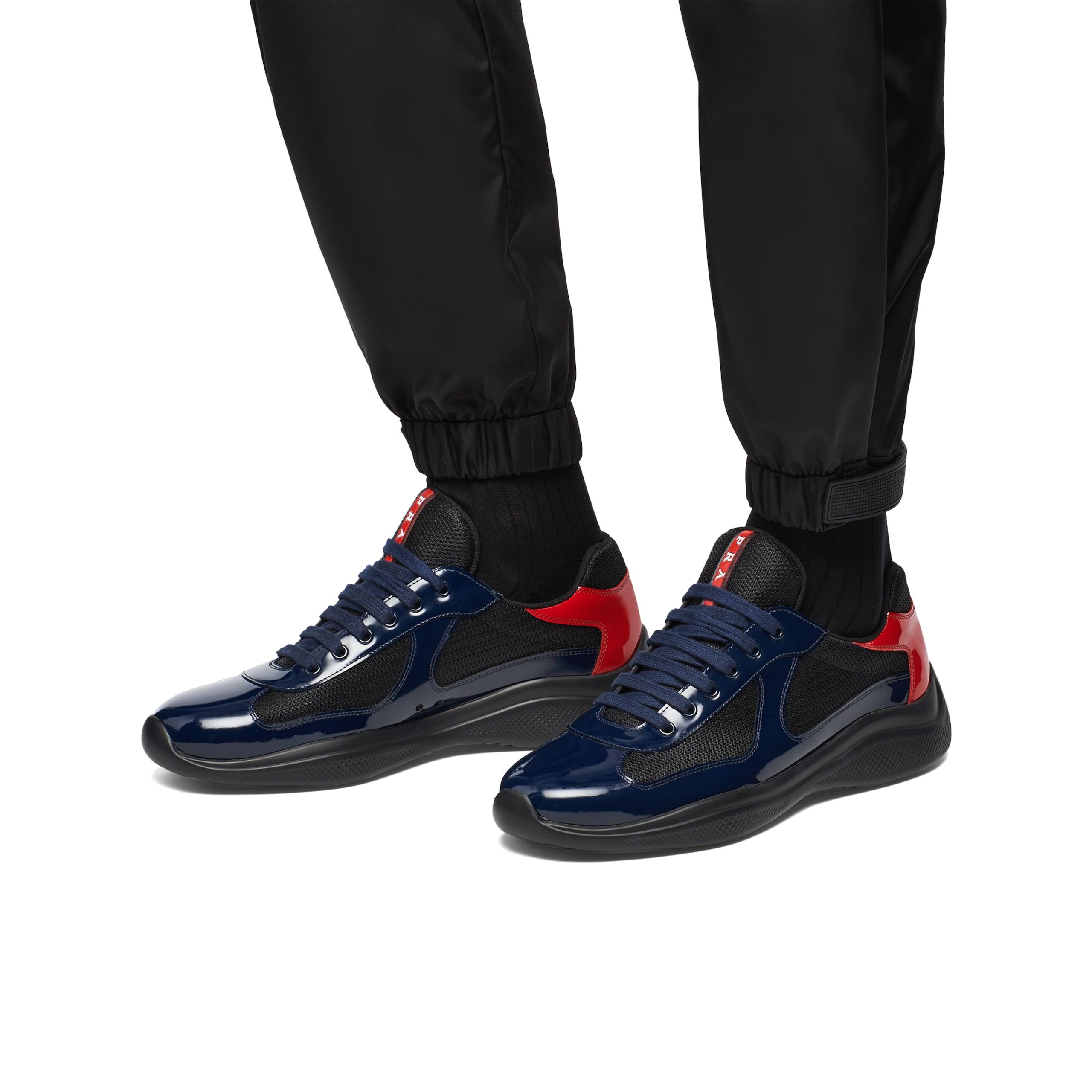 america's cup patent leather and nylon sneakers