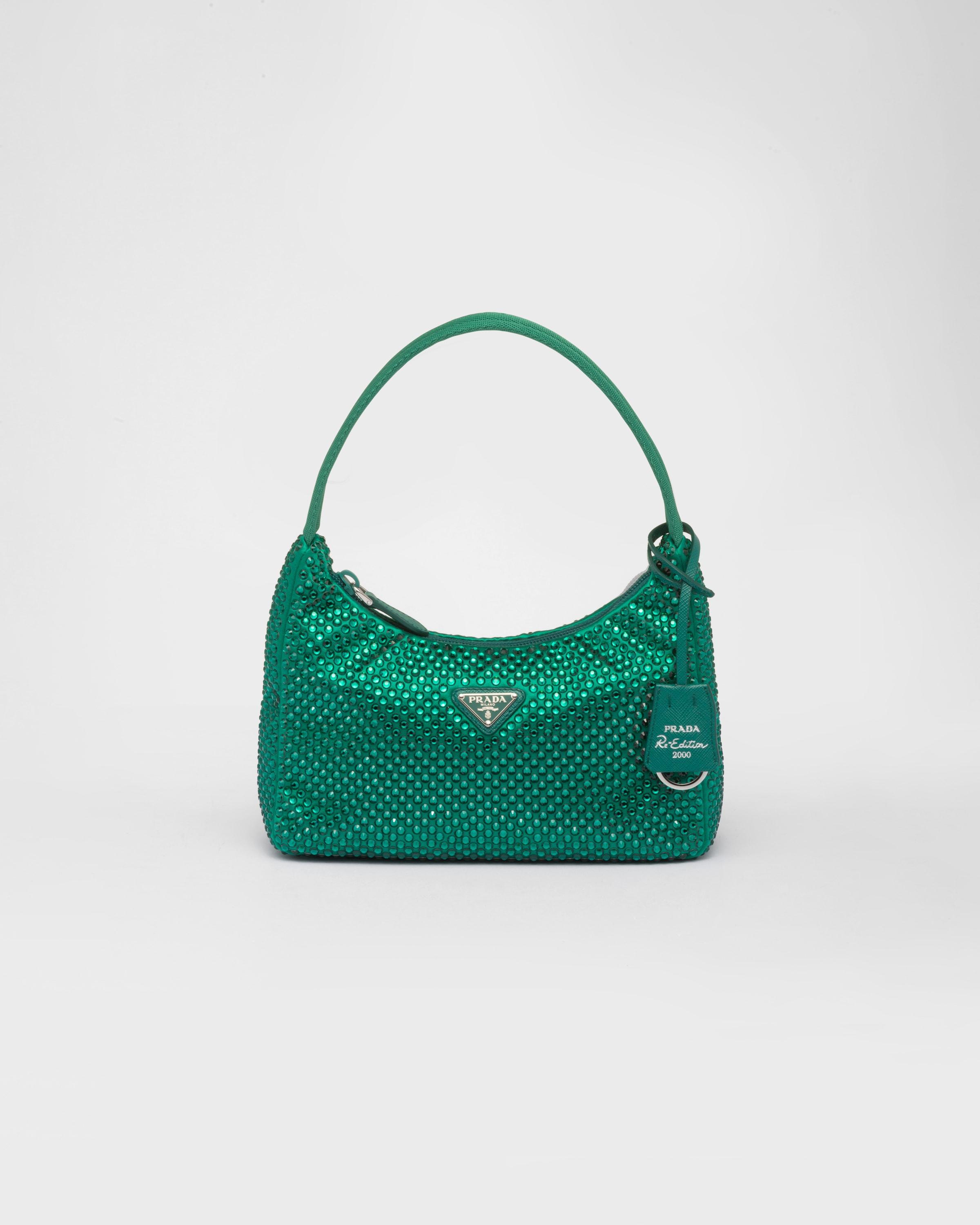 Prada Satin Mini-bag With Crystals in Green