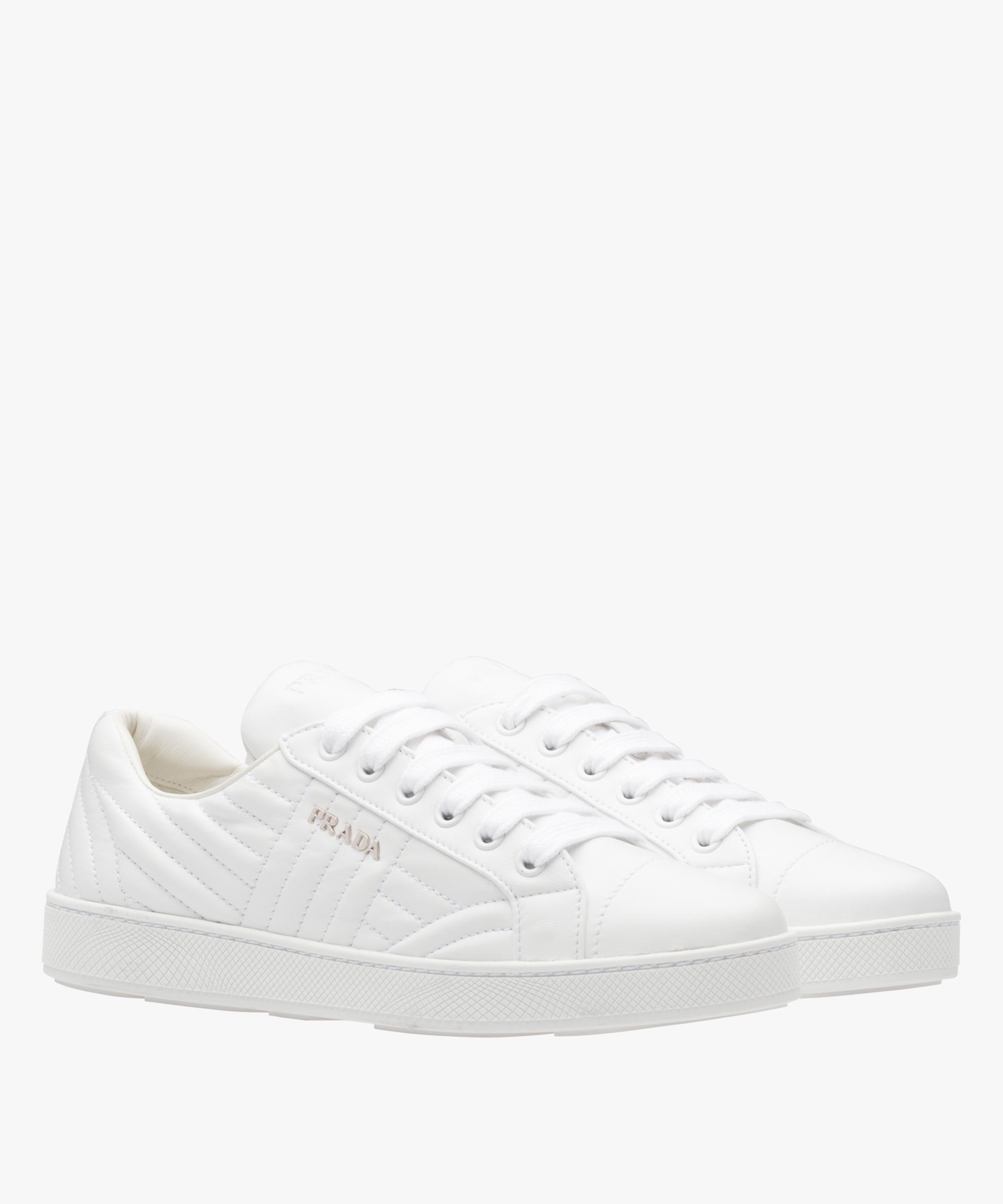 prada womens white sneakers