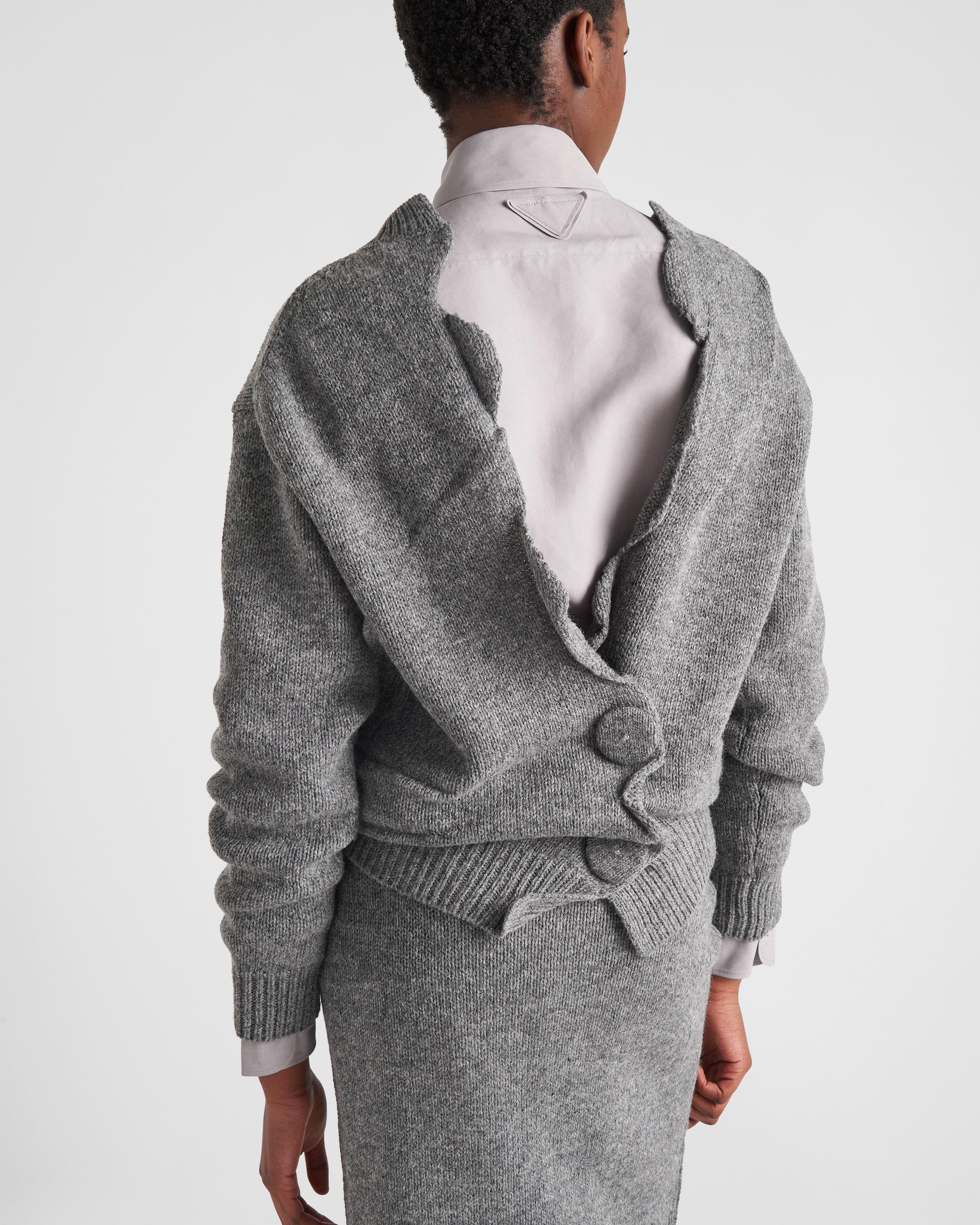 Prada Wool And Cashmere Sweater in Gray | Lyst
