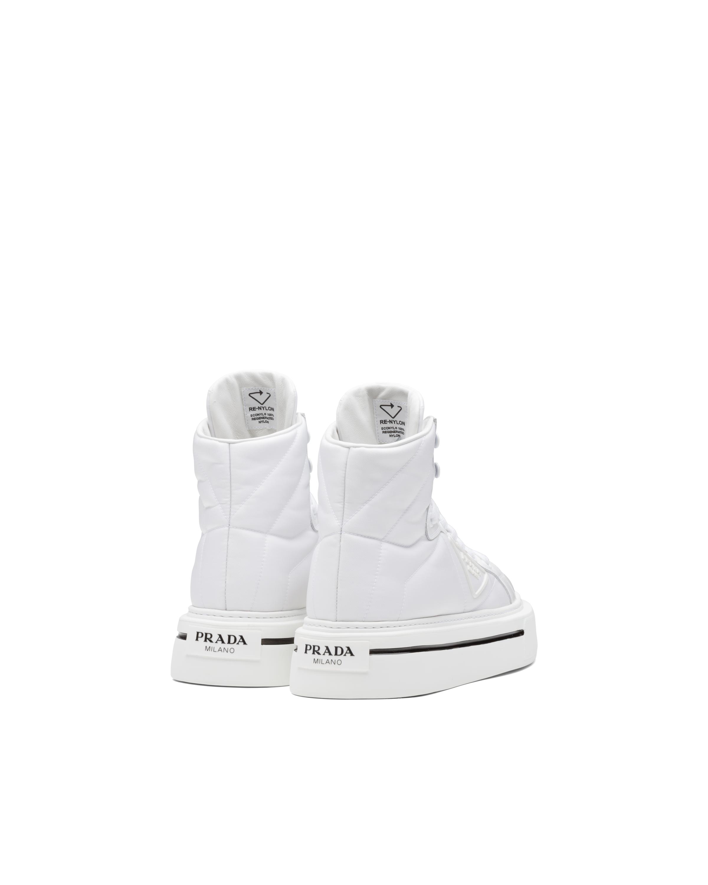 Prada Synthetic Macro Re-nylon And Brushed Leather High-top 