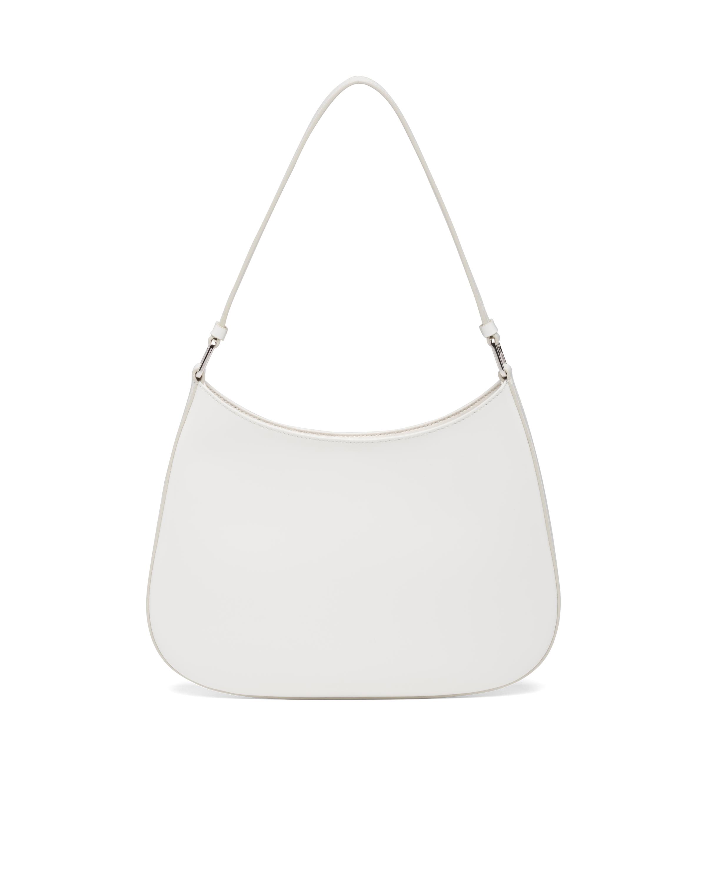 Prada Cleo Brushed Leather Shoulder Bag in White - Lyst