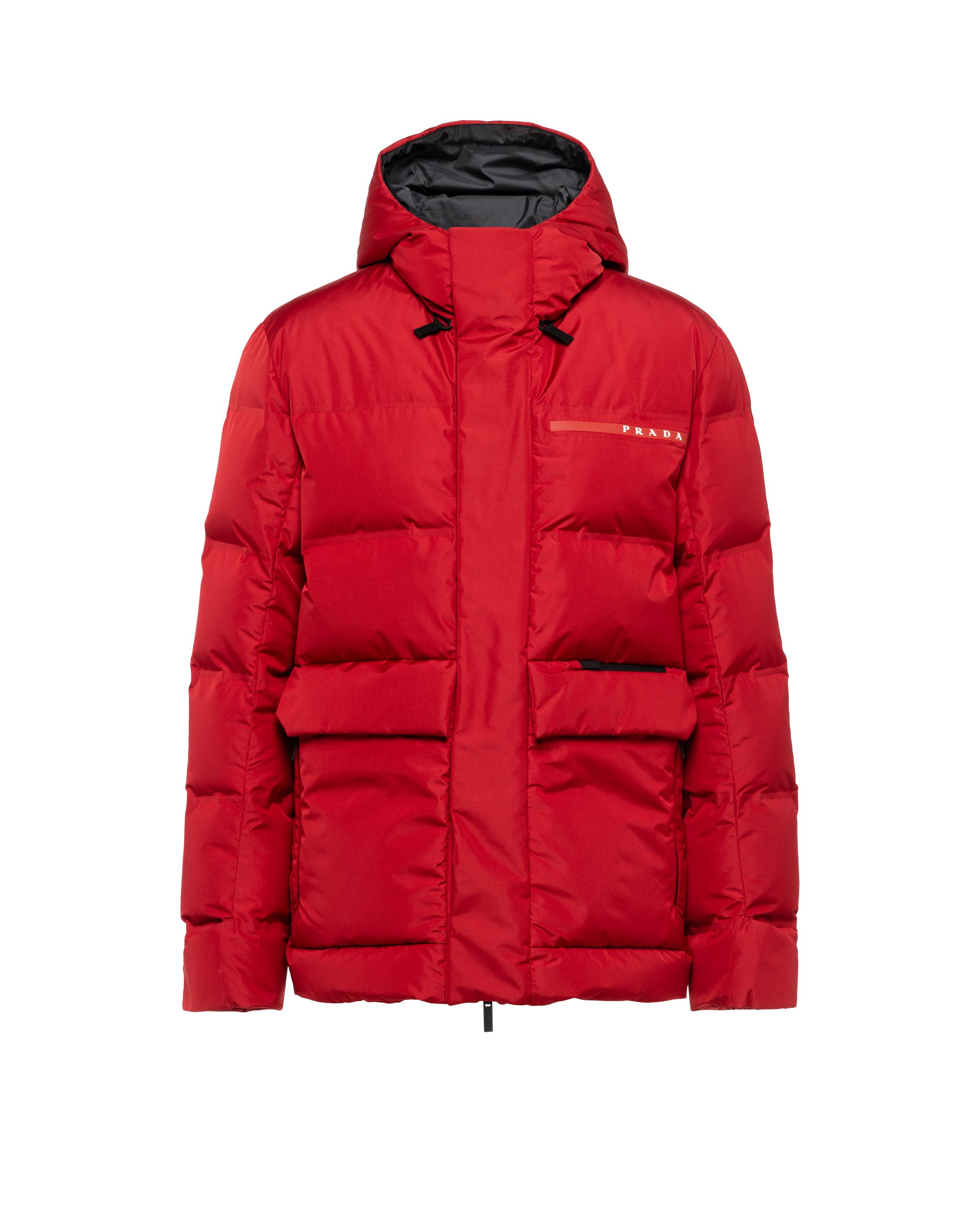 Prada Synthetic Light Extreme-tex Hooded Puffer Jacket in Red for Men ...