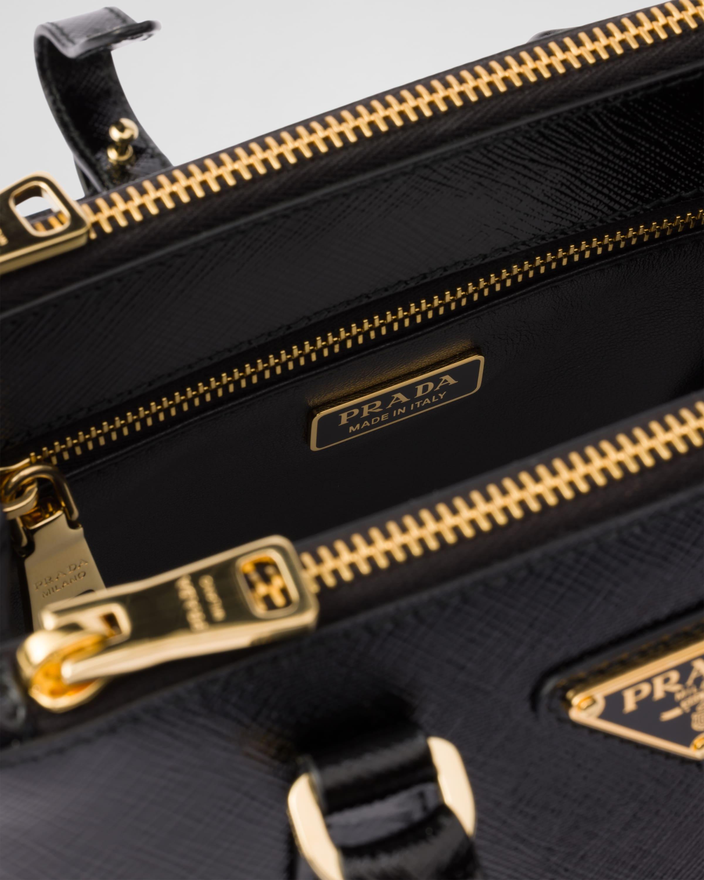 Prada Galleria Patent Saffiano Mini Bag in Black Lyst UK