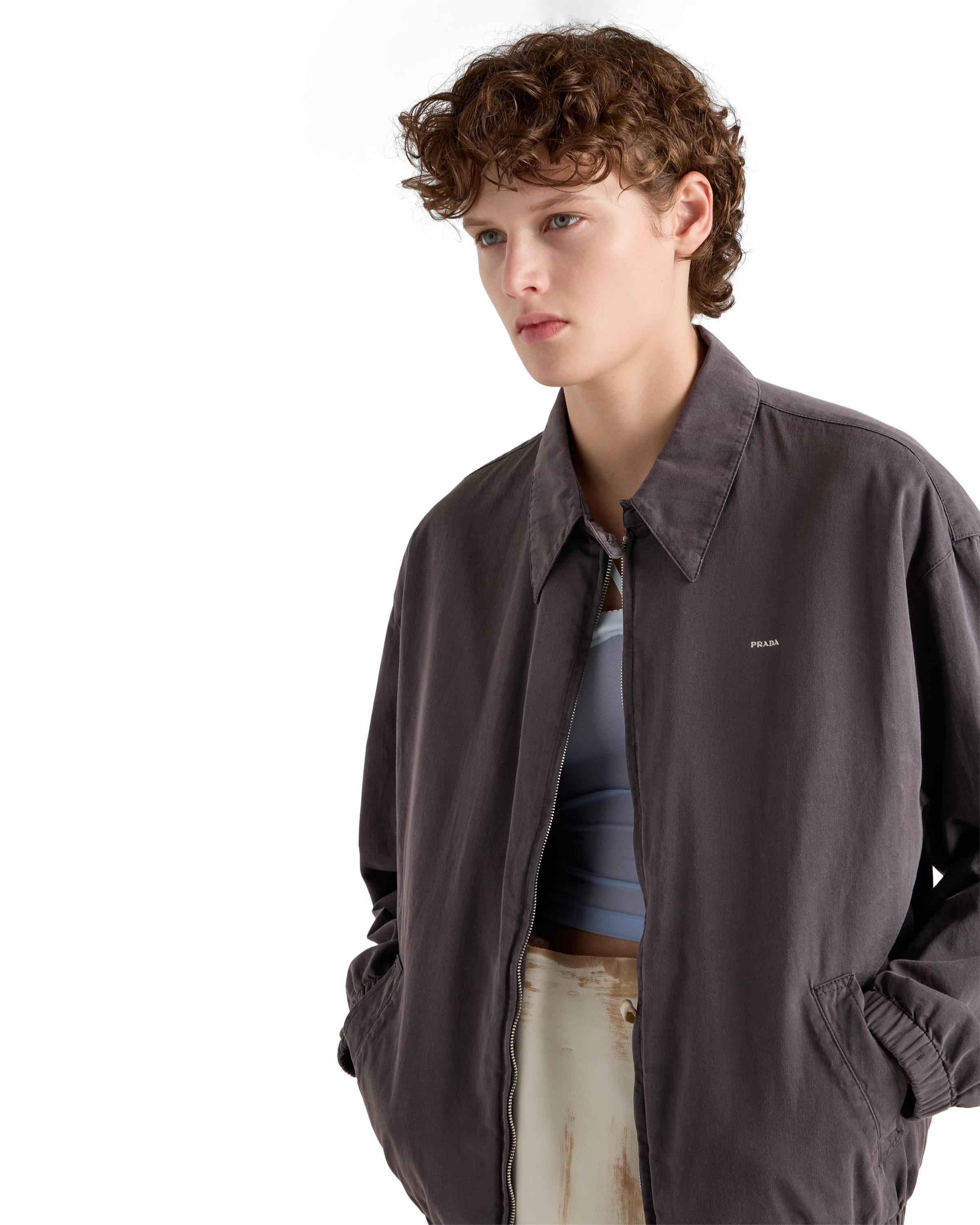 Prada Old Gabardine Blouson Jacket in Blue | Lyst