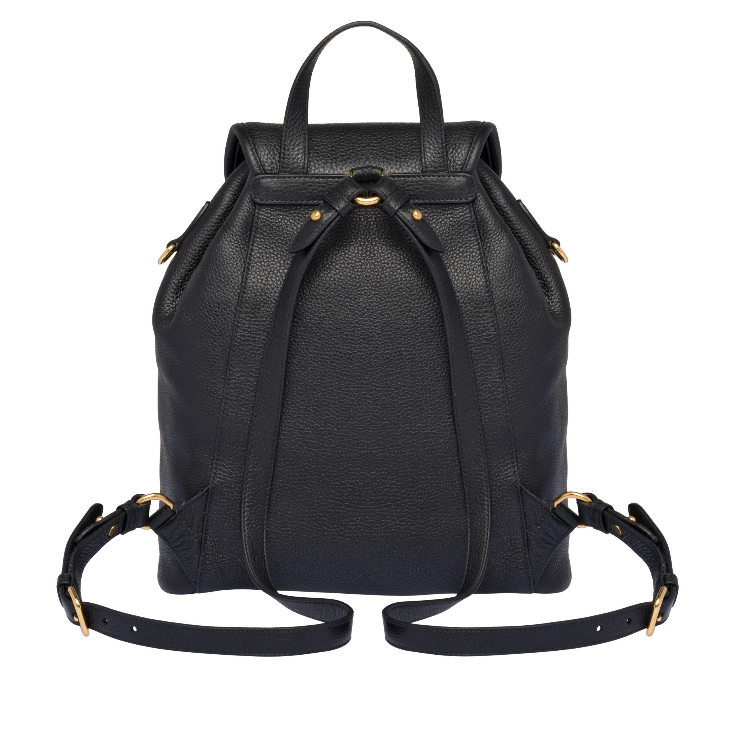 Prada Leather Backpack in Black | Lyst