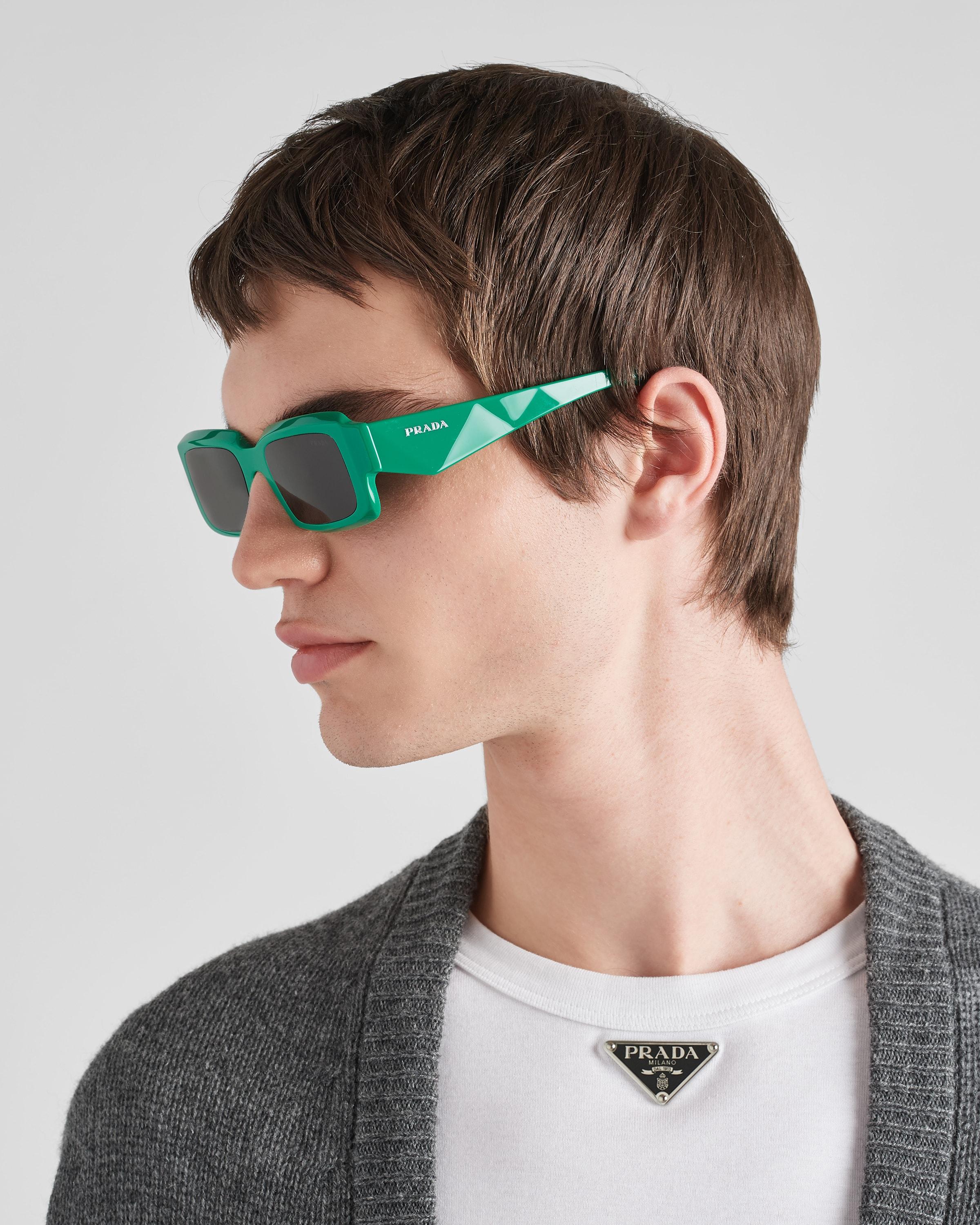 Prada Symbole Sunglasses in Green for Men | Lyst