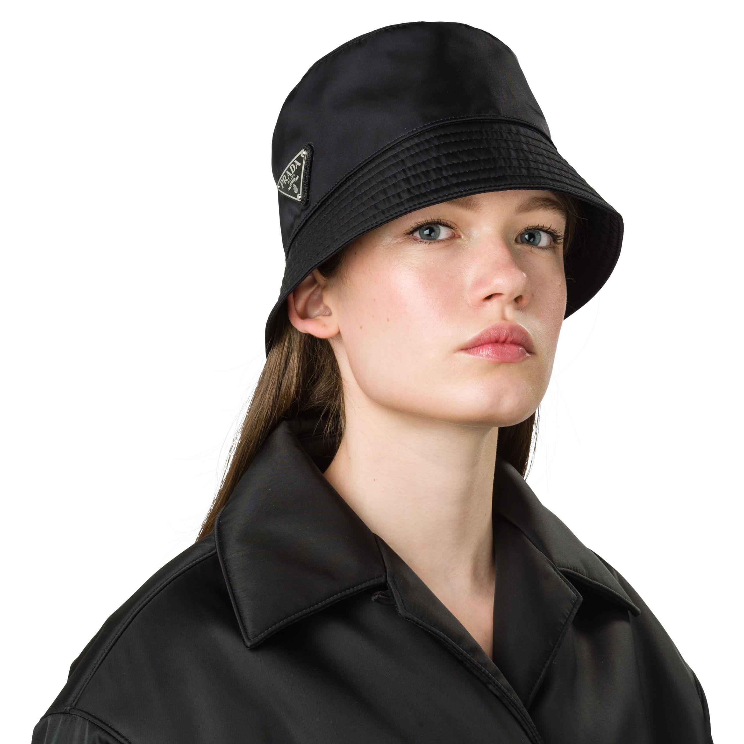 Prada Synthetic Nylon Cap in Black - Lyst