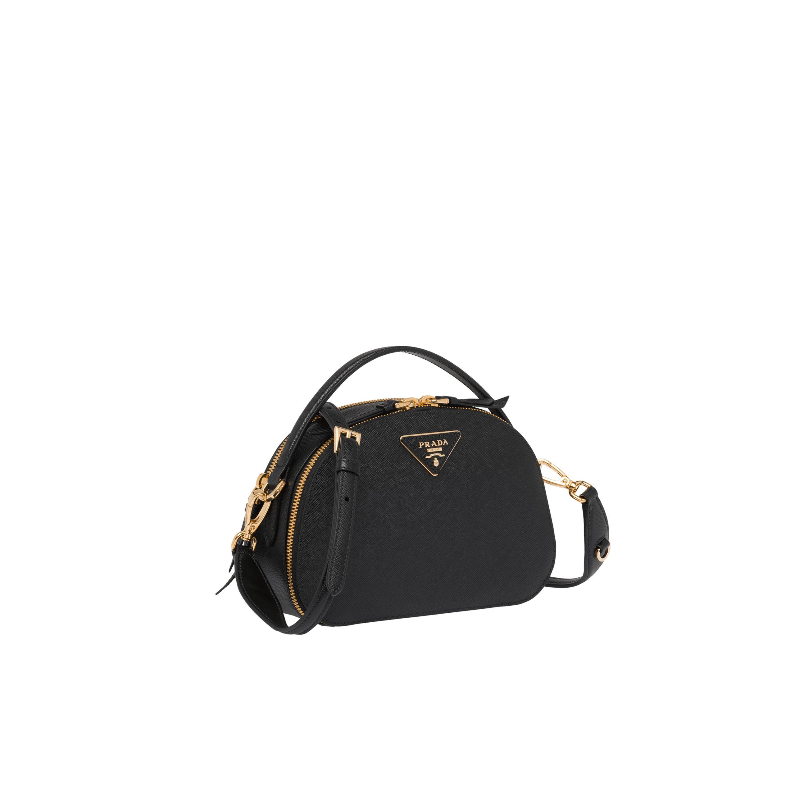 bezig convergentie ochtendgloren Prada Odette Leather Cross-body Bag in Black | Lyst