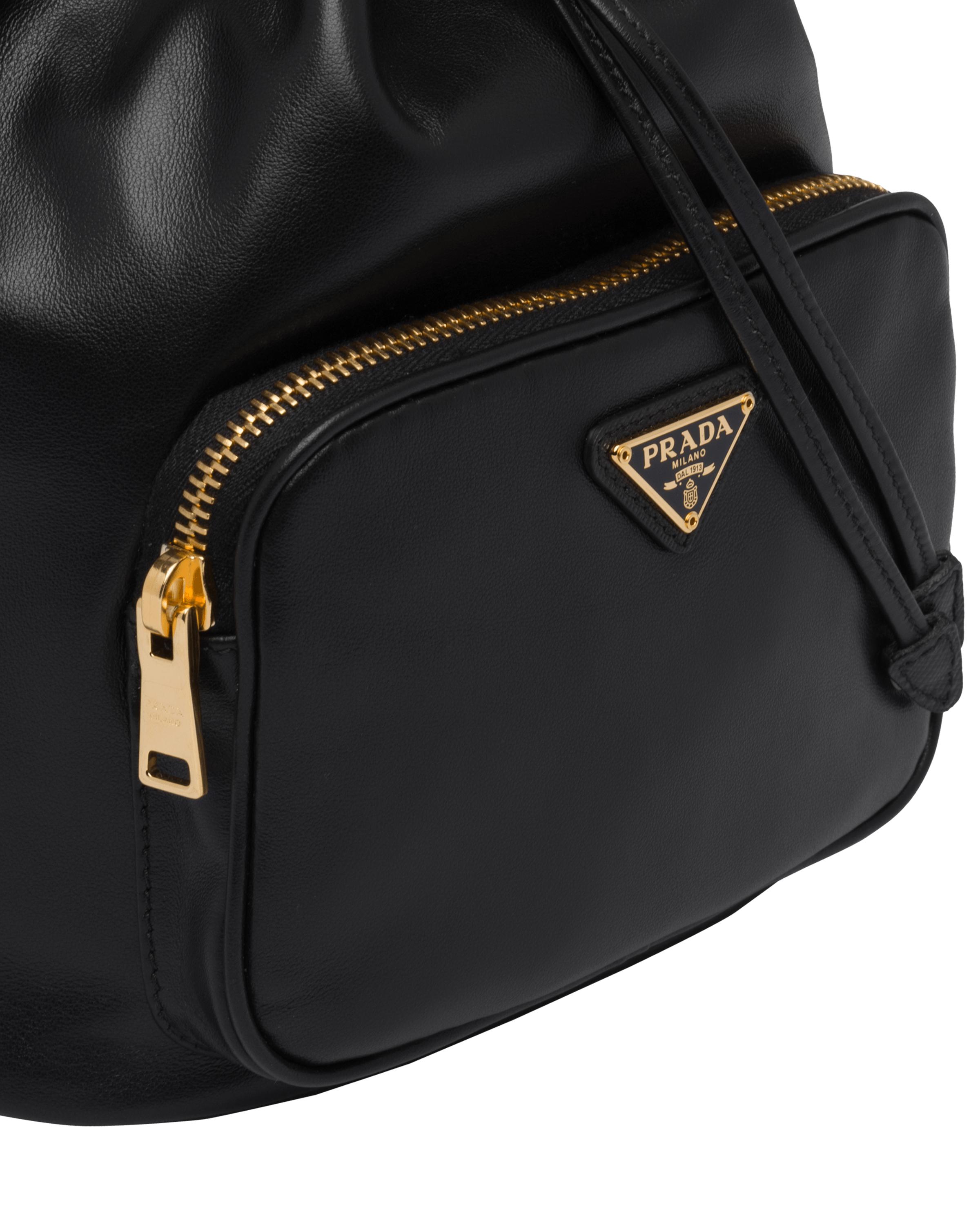 prada duet leather shoulder bag