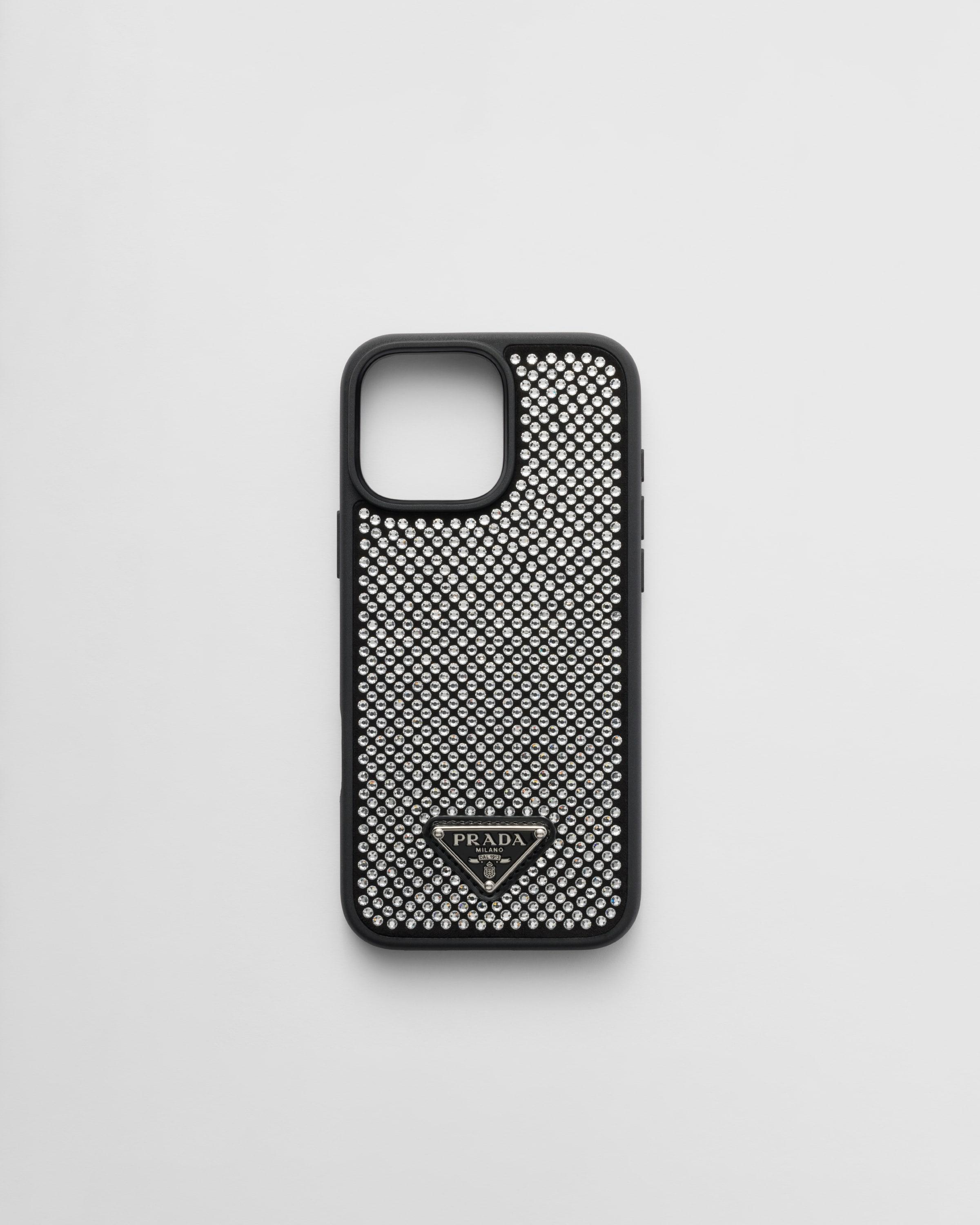 Prada Studded Cover For Iphone 16 Pro Max in Grey | Lyst UK