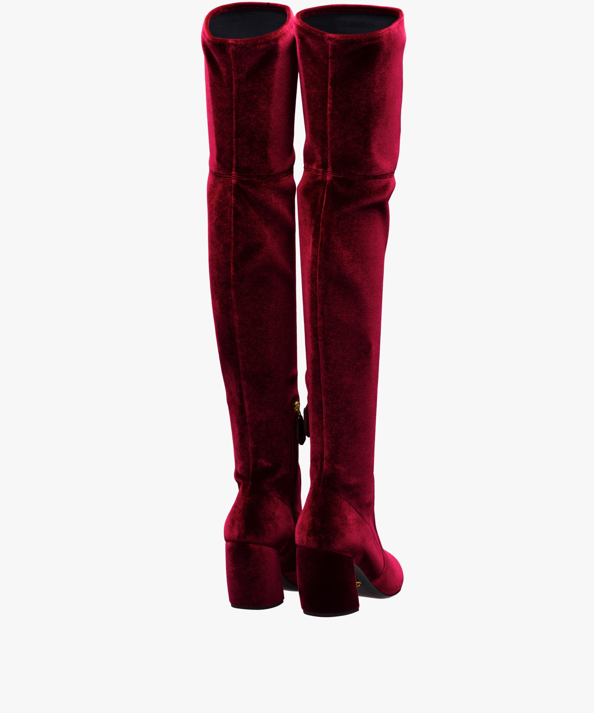 prada burgundy boots
