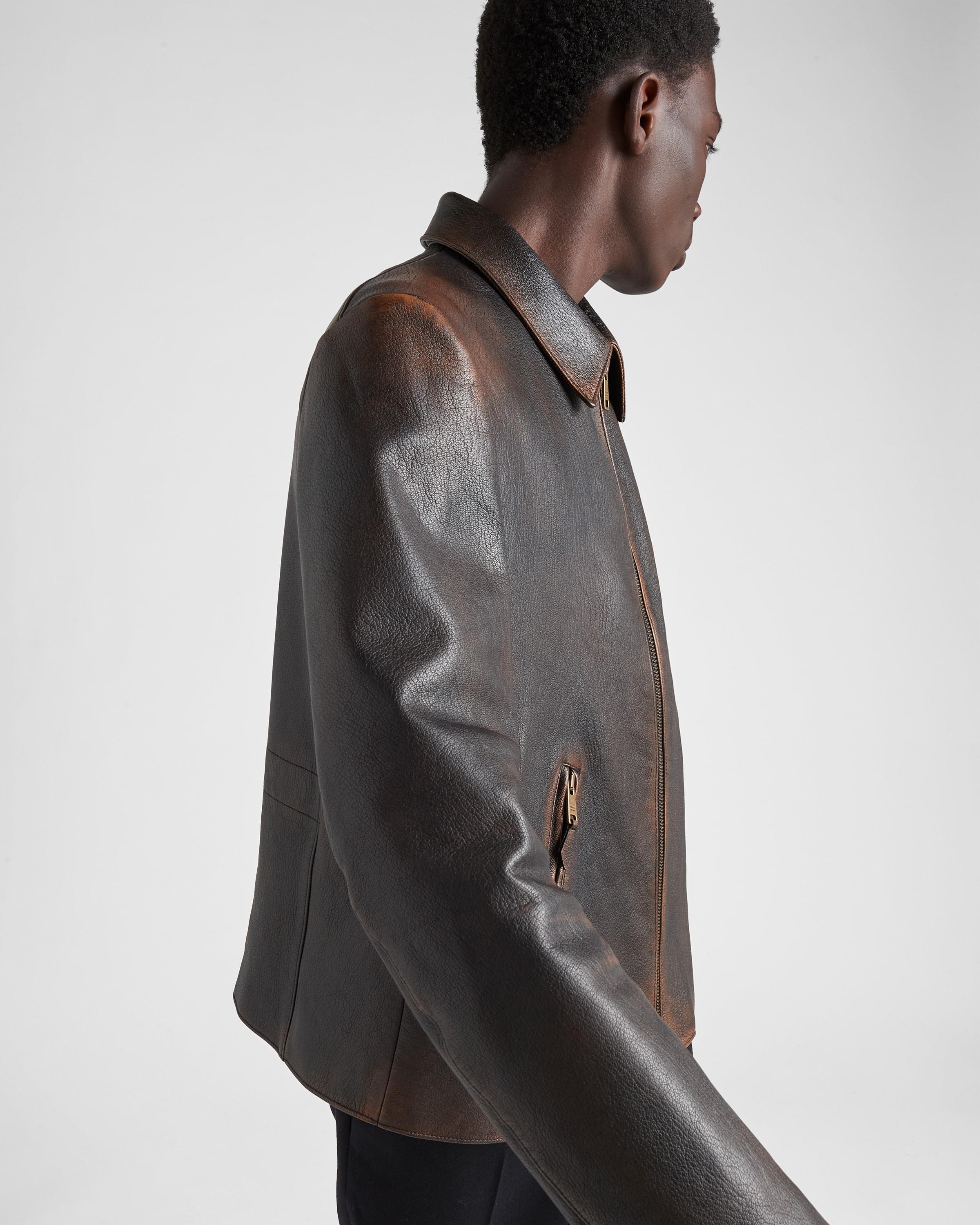 Prada Nappa Leather Blouson Jacket in 