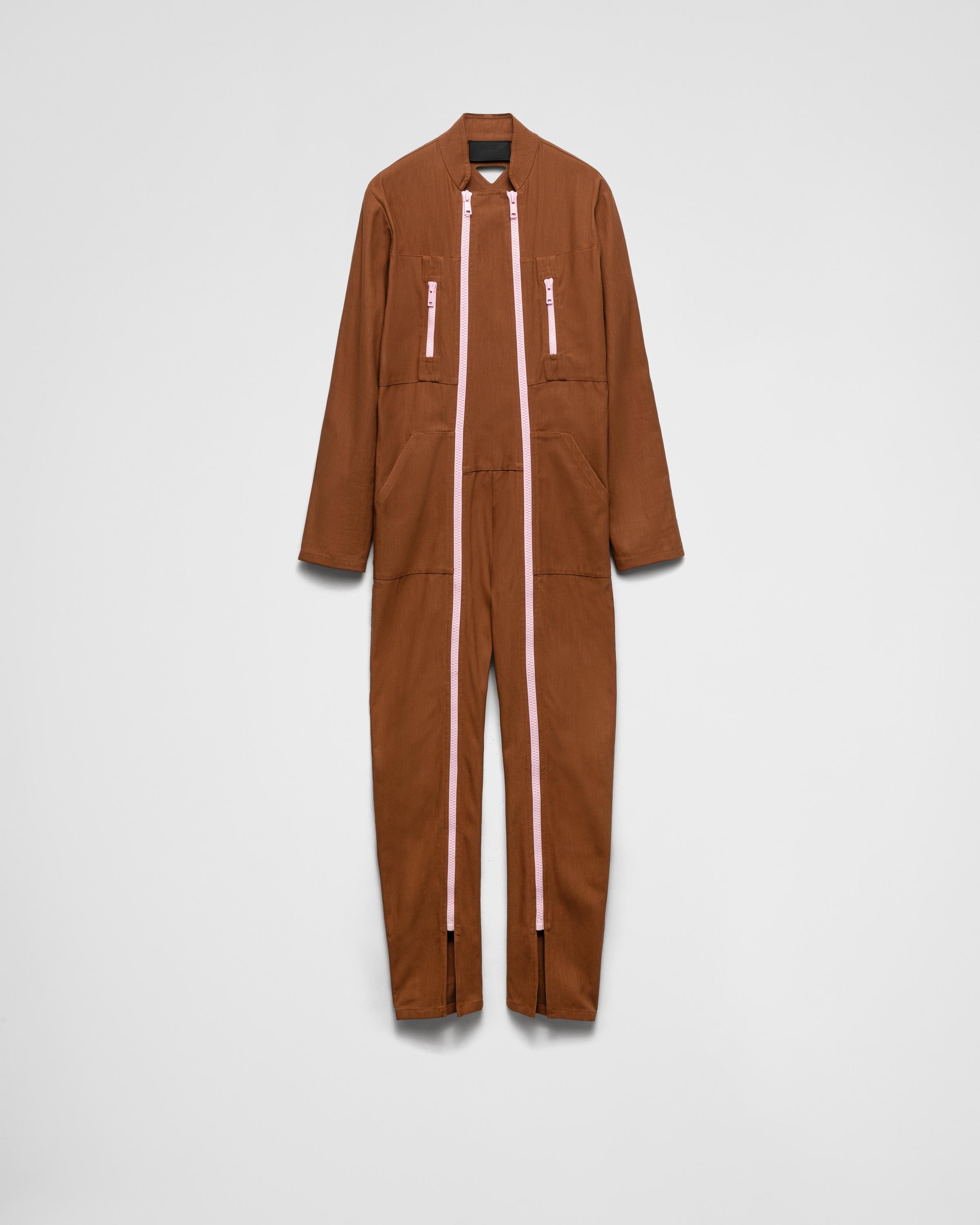 【プラダ・PRADA】Embroidered Oxford cotton jumpsuit Prada Embroidered Oxford cotton jumpsuit - ShopStyle
