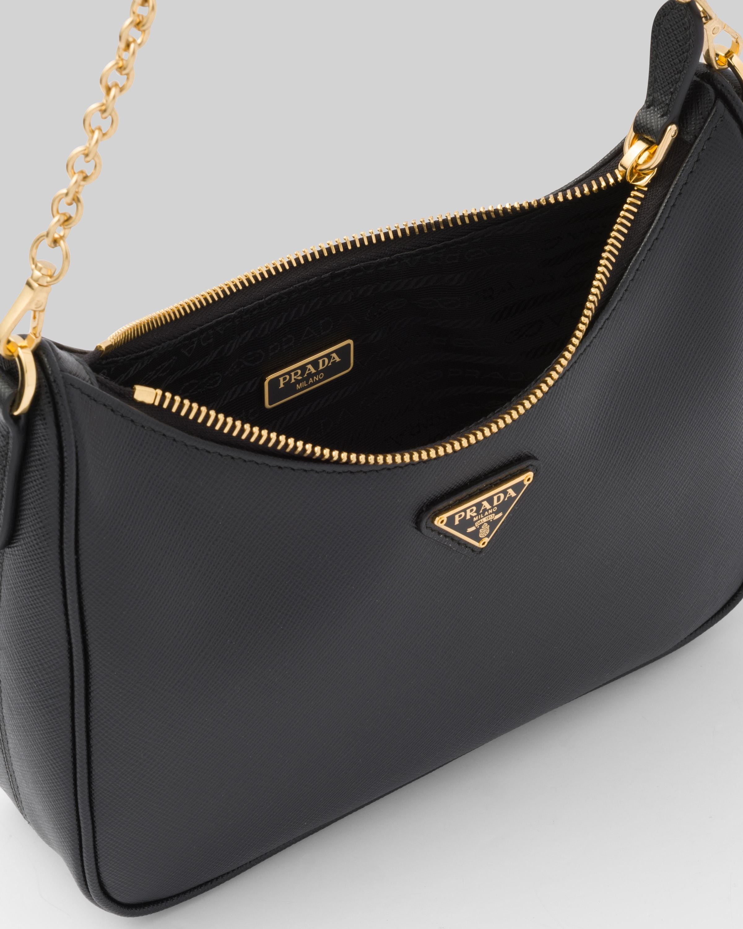 Prada Re-edition 2005 Saffiano Leather Bag in Black | Lyst