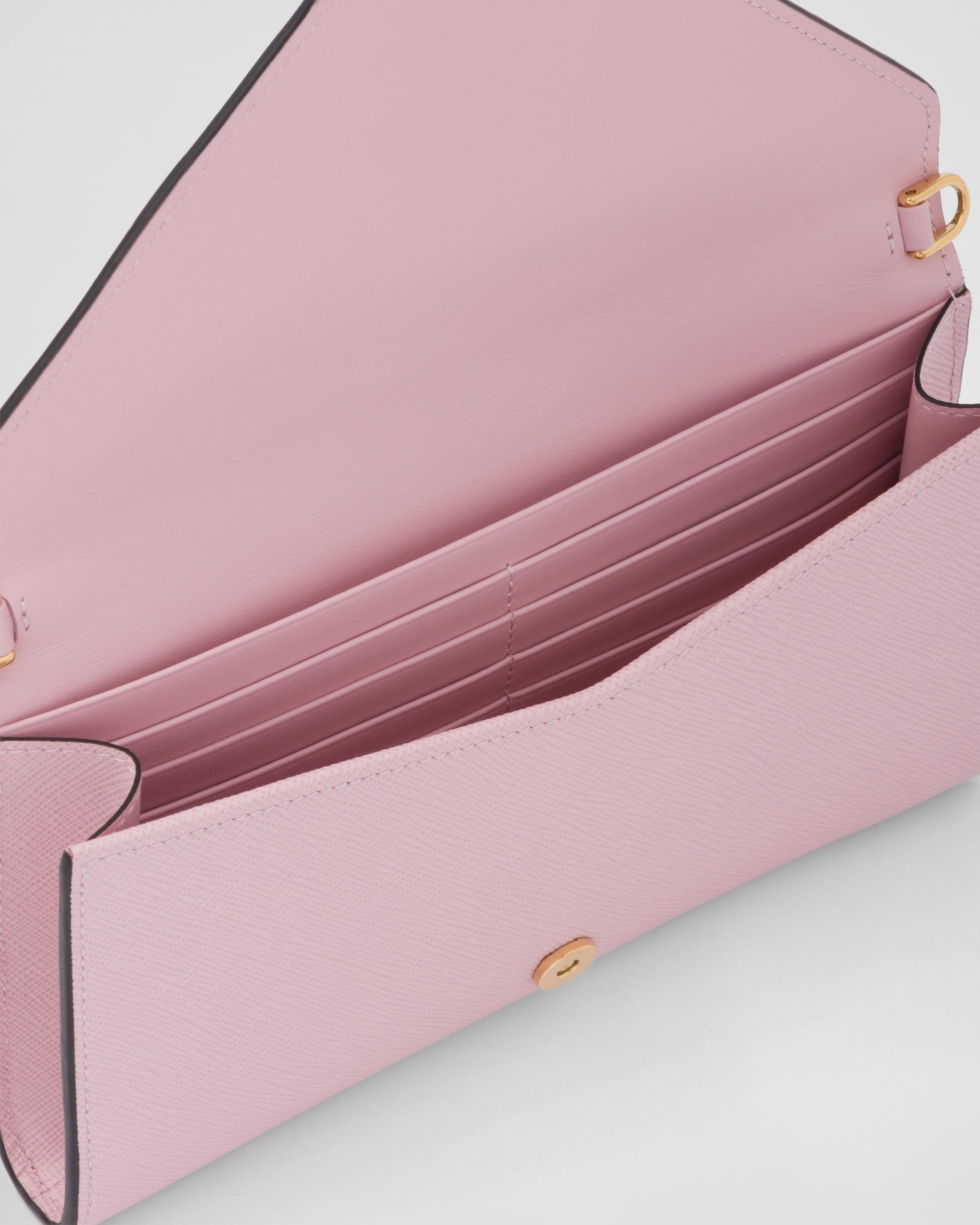 Prada Saffiano Leather Mini Envelope Bag Pink