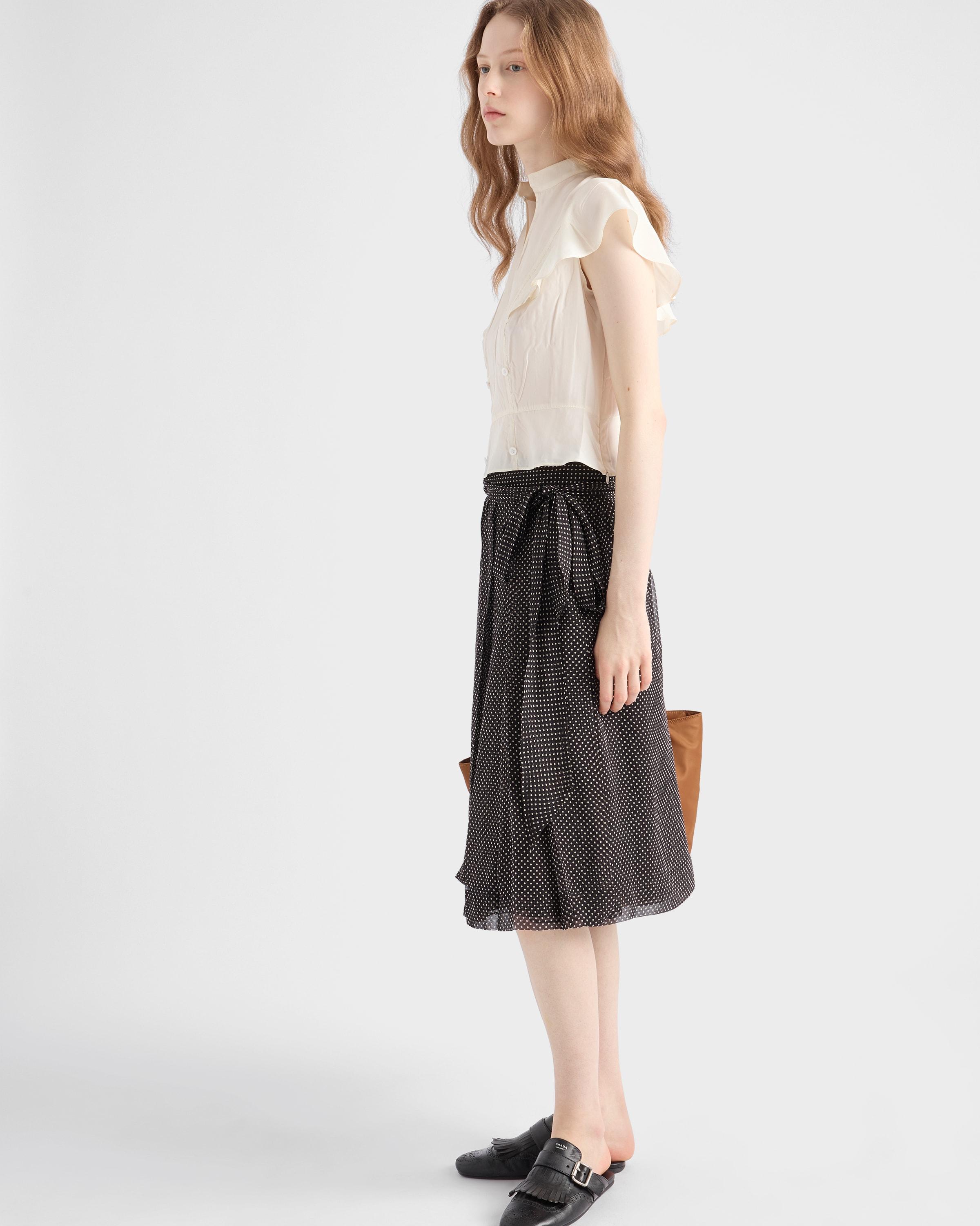 【日本入手困難】プラダ Printed chiffon wrap skirt スカート 日本入手困難】プラダ Printed chiffon wrap skirt スカート