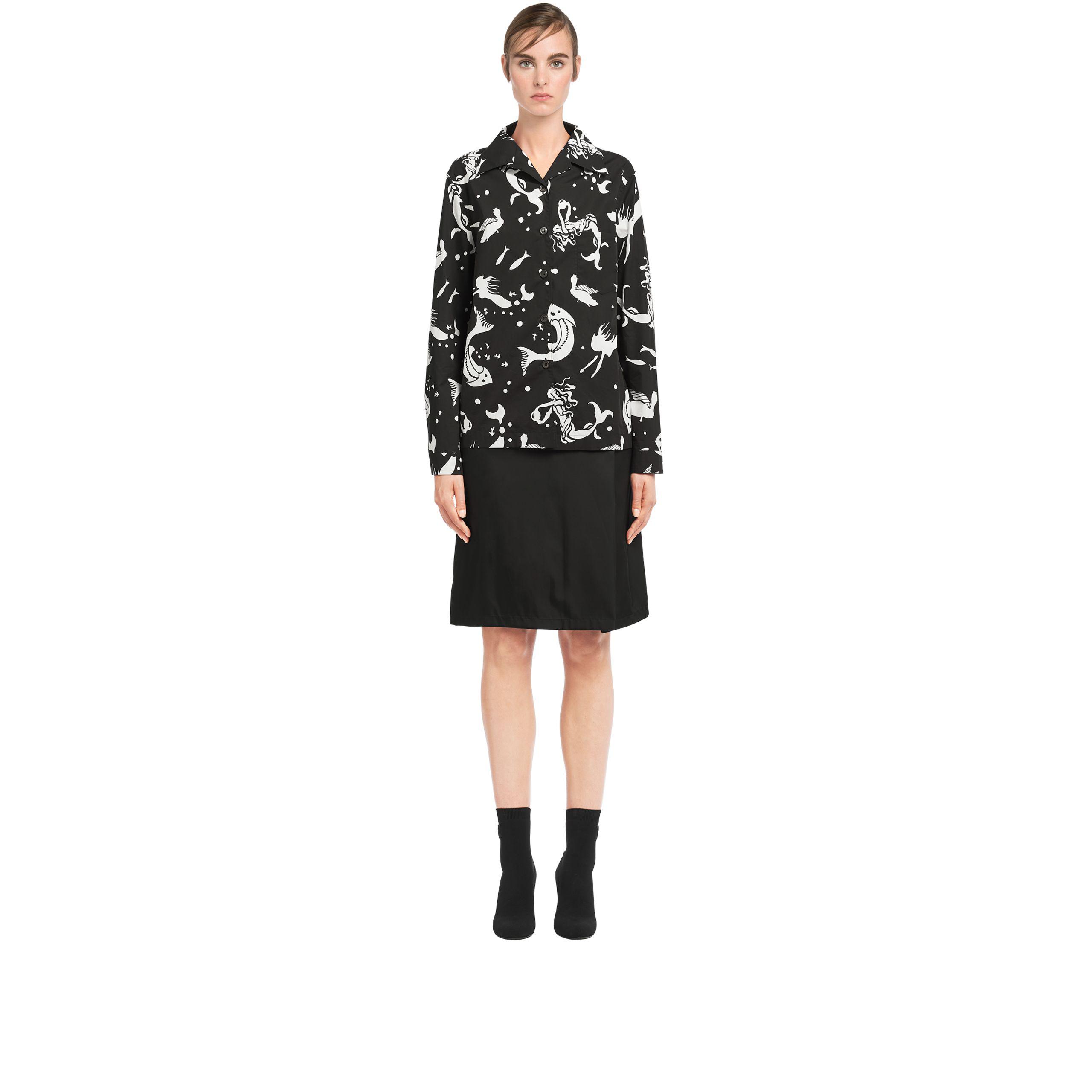 prada printed poplin shirt