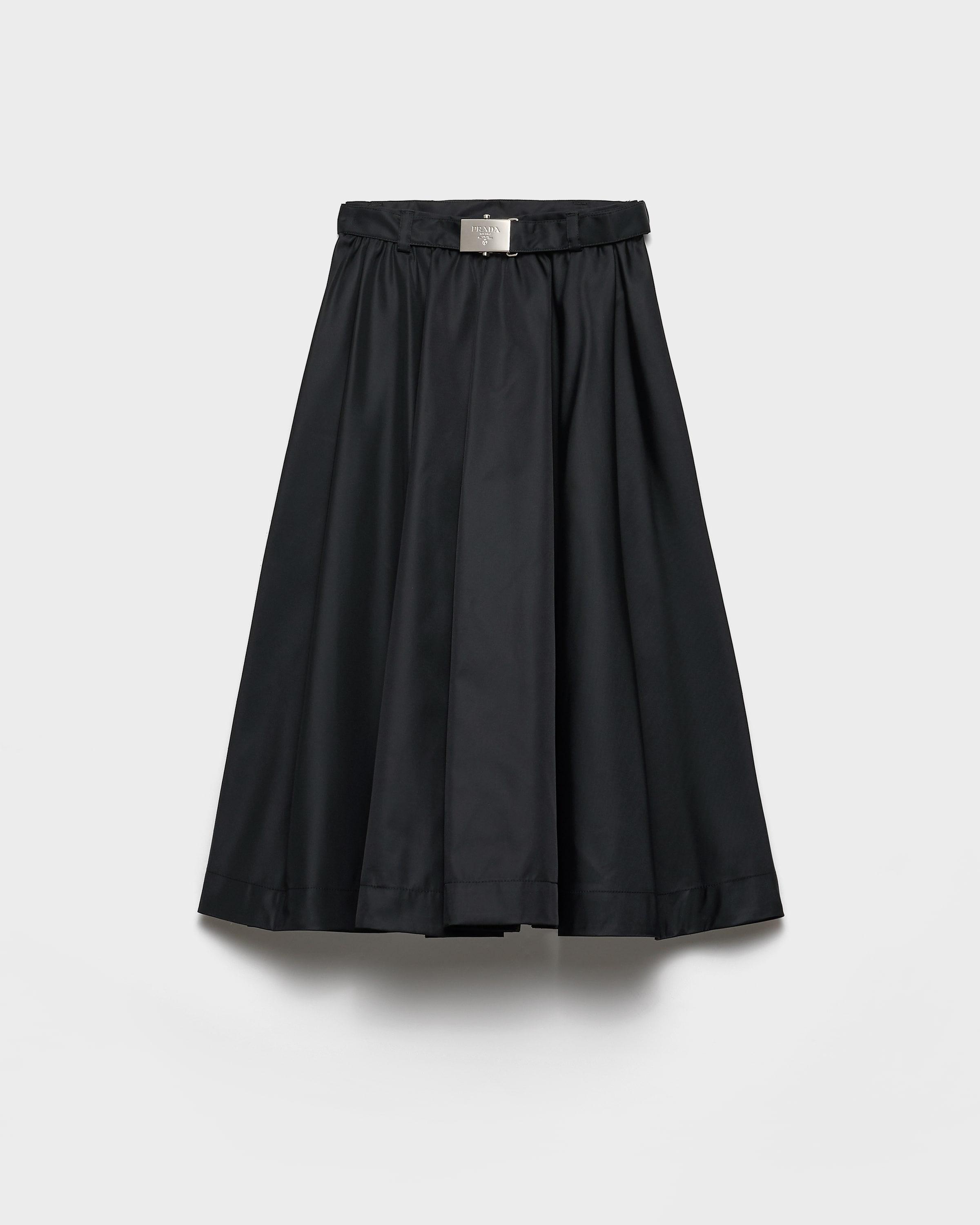 ミニスカート PRADA BLACK COTTON BLEND MINI SKIRT 関税&送料込】Prada Black Cotton Blend Mini Skirt (PRADA/ミニ