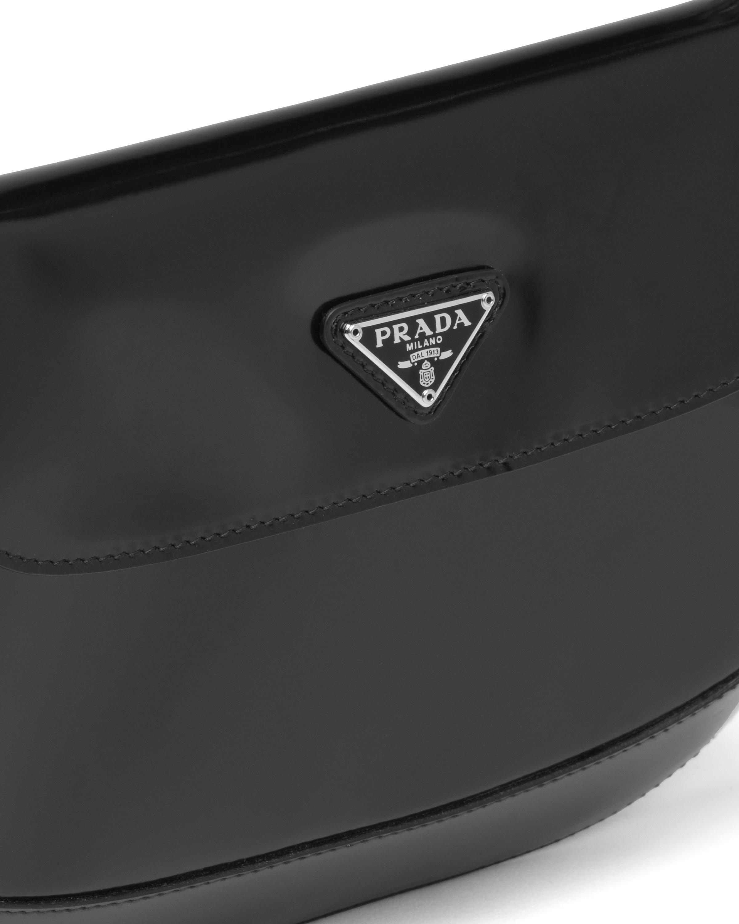 Prada Cleo Brushed Leather Shoulder Bag With Flap IUCN Water