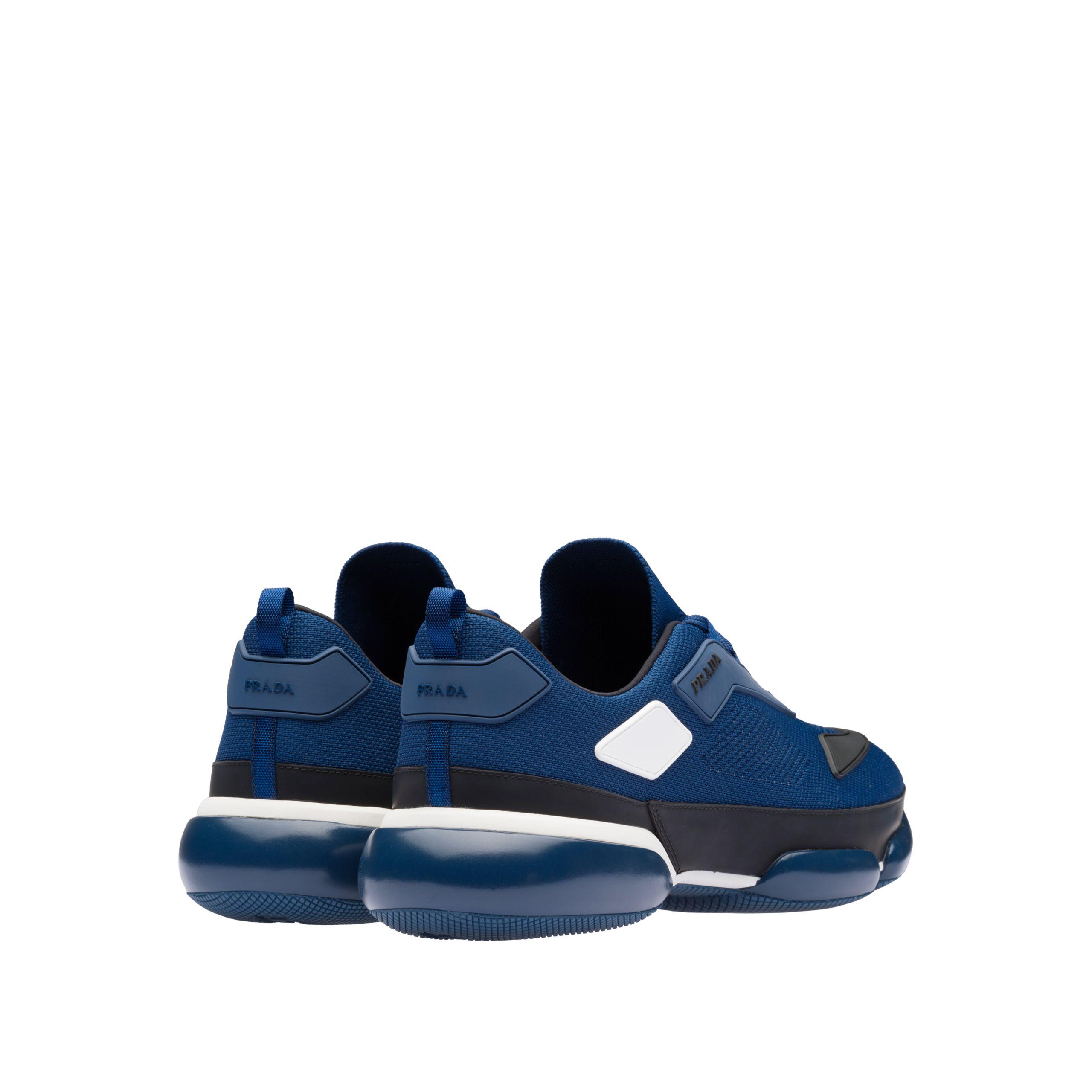 Prada Cloudbust Knitted Sneakers in Blue for Men Lyst