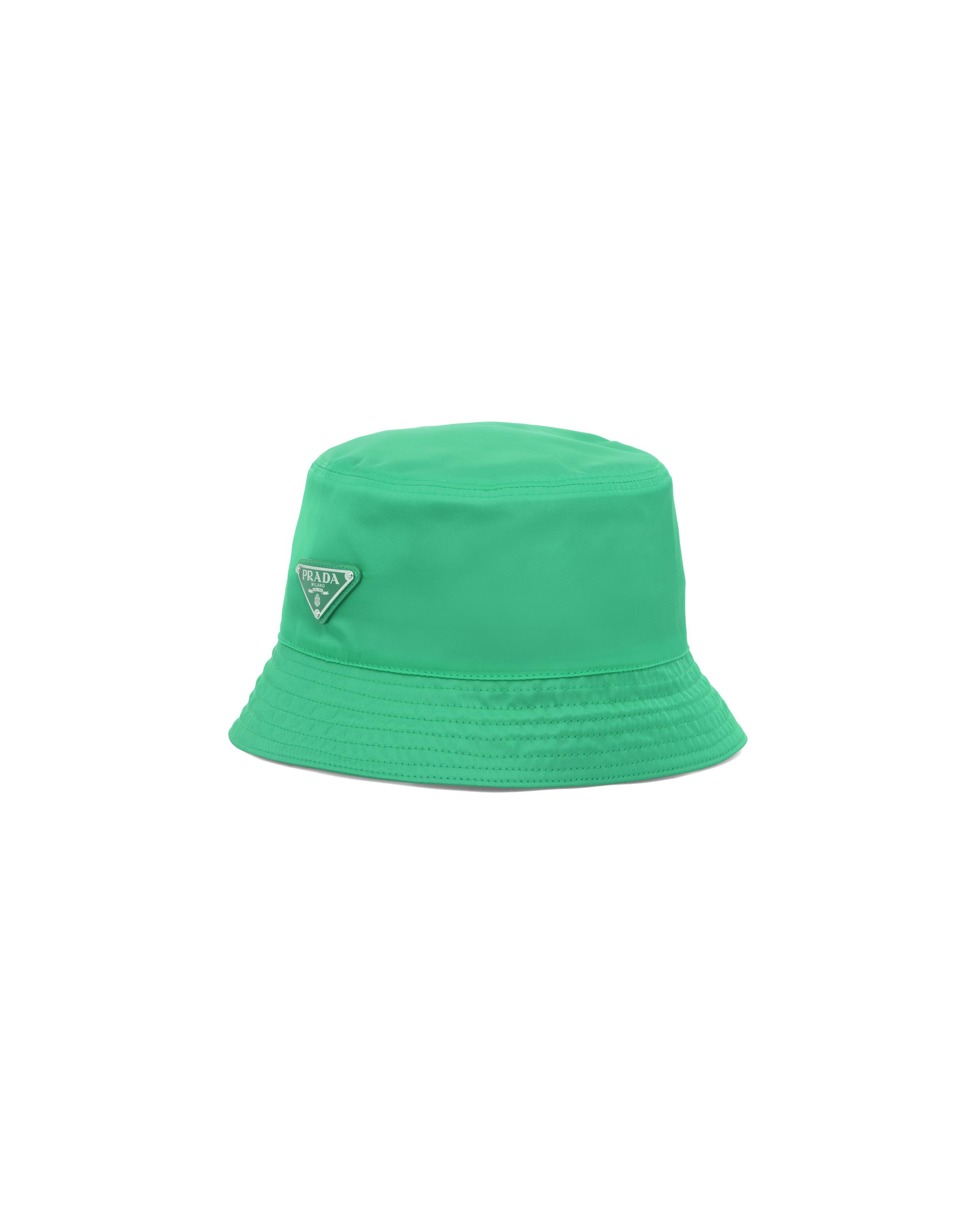 Prada Nylon Bucket Hat in Green | Lyst