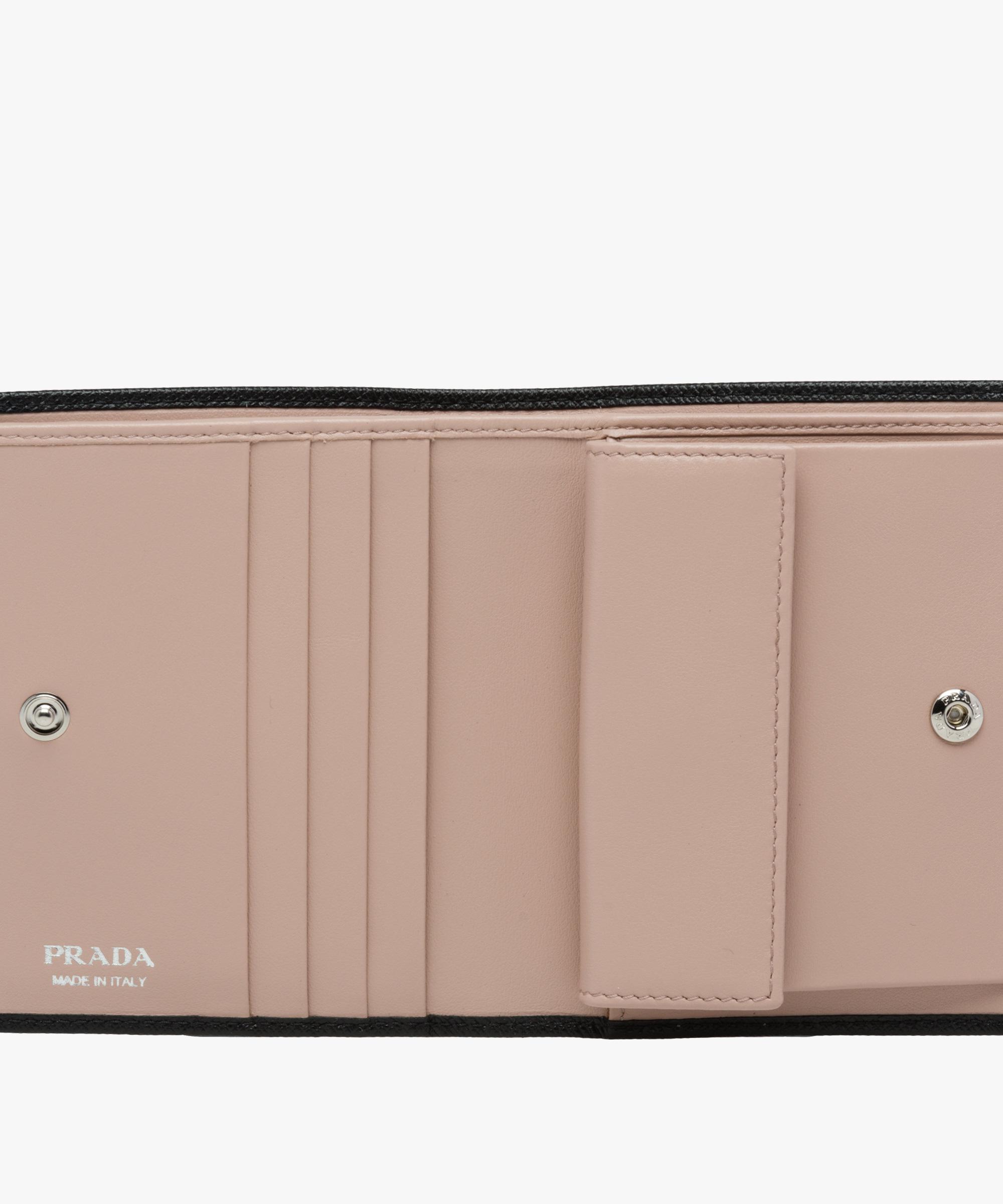 Prada Small Saffiano Leather Wallet in Black Lyst