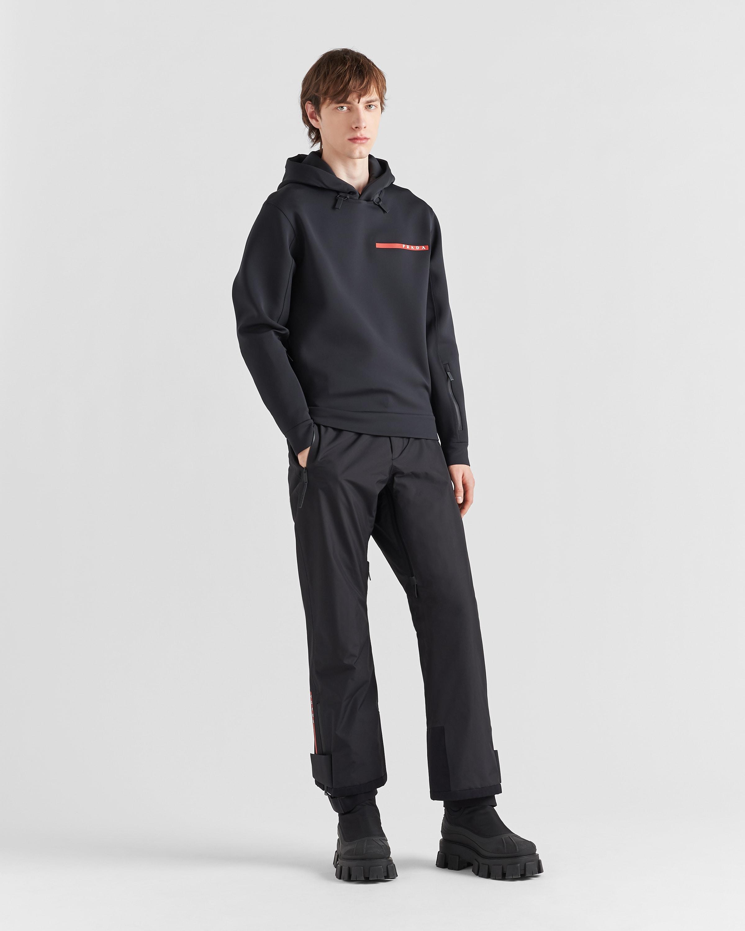 Prada Recycled Double Jersey Sweatshirt in Black for Men | Lyst