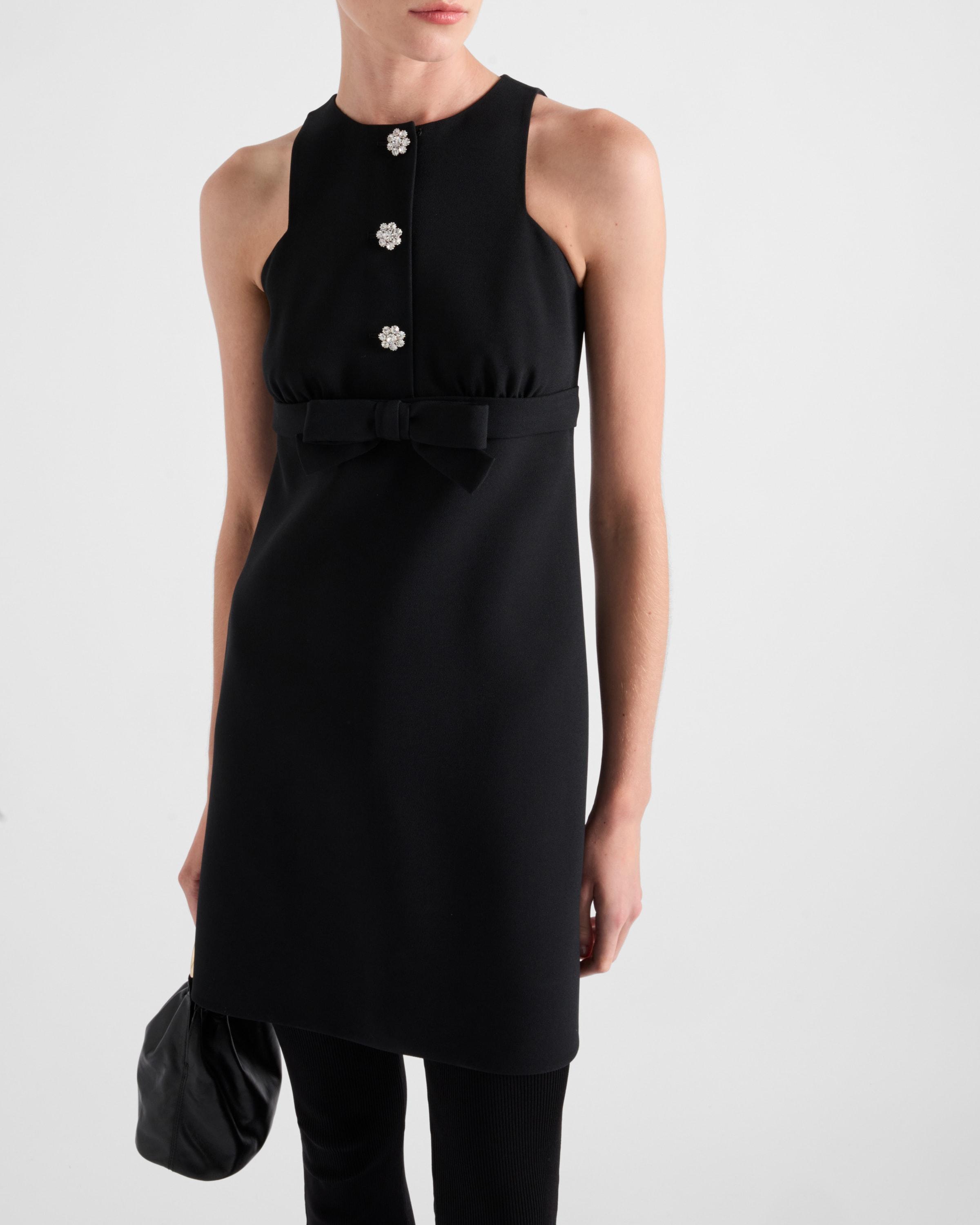 プラダ Prada Sable Mini Dress Natural Sablé mini-dress | PRADA