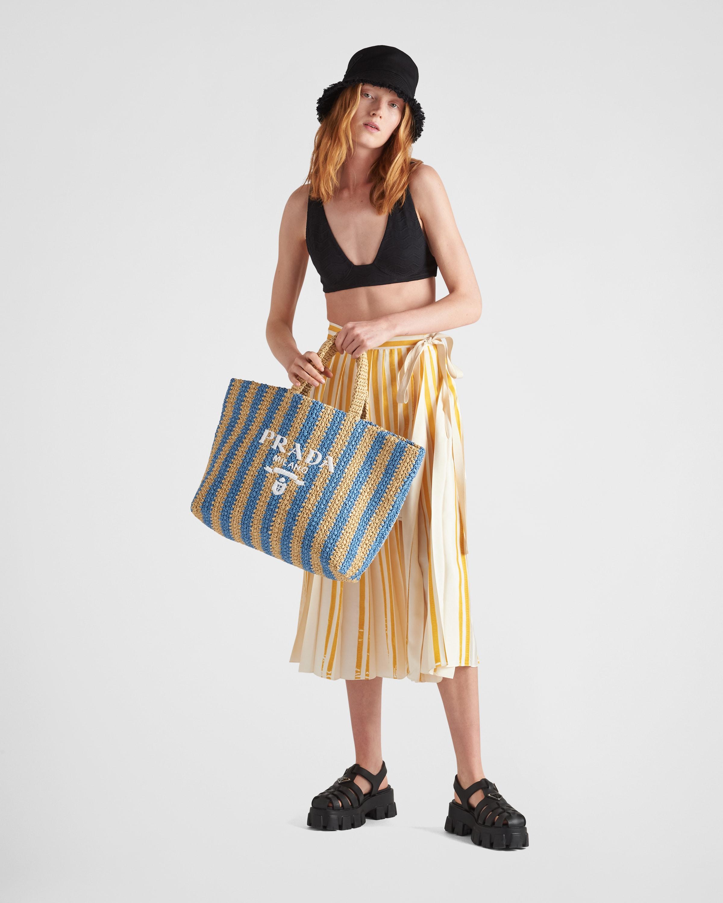 Shop Prada's Bright Blue Tote Bag