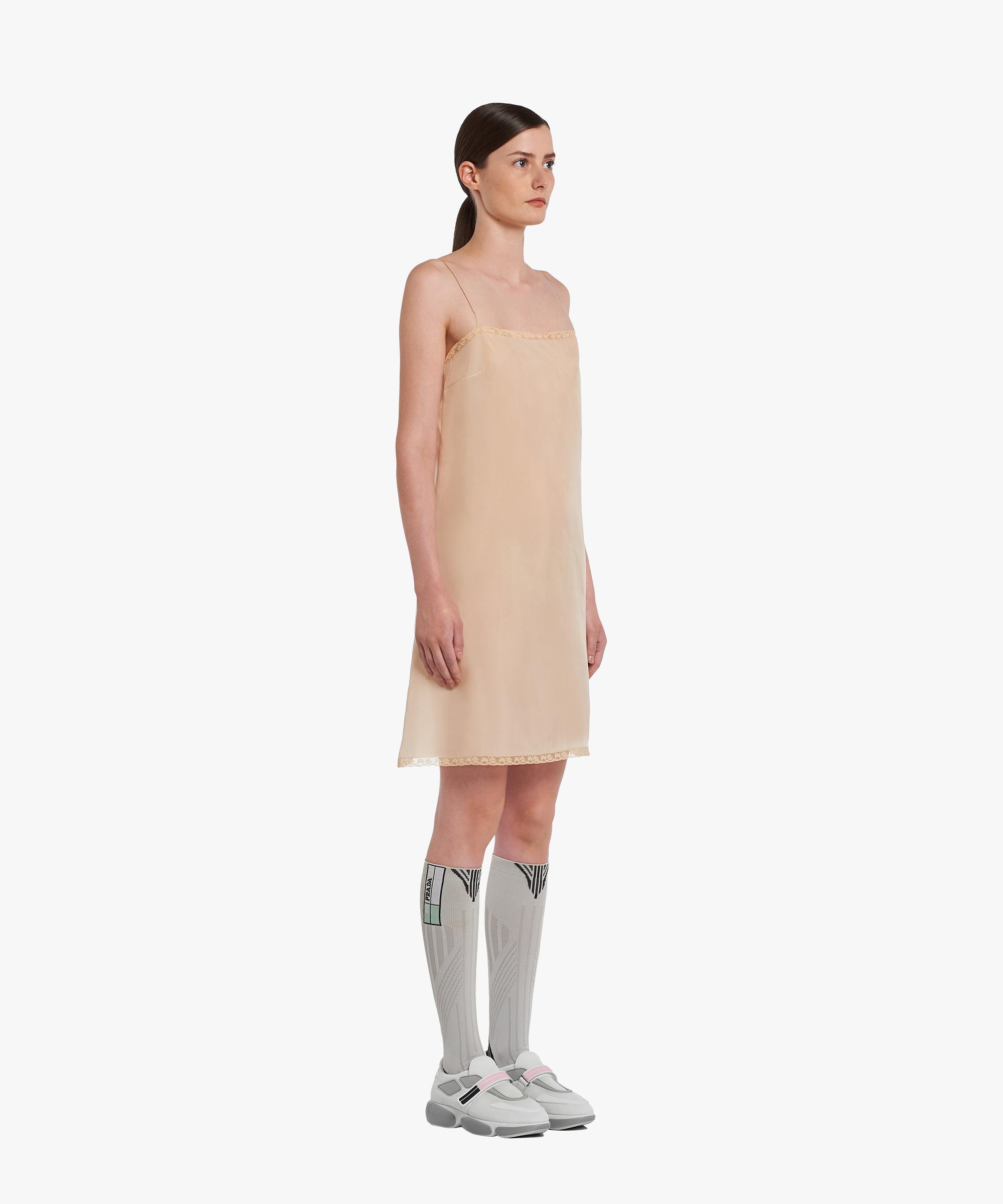 Prada Silk Blend Slip Dress | Lyst