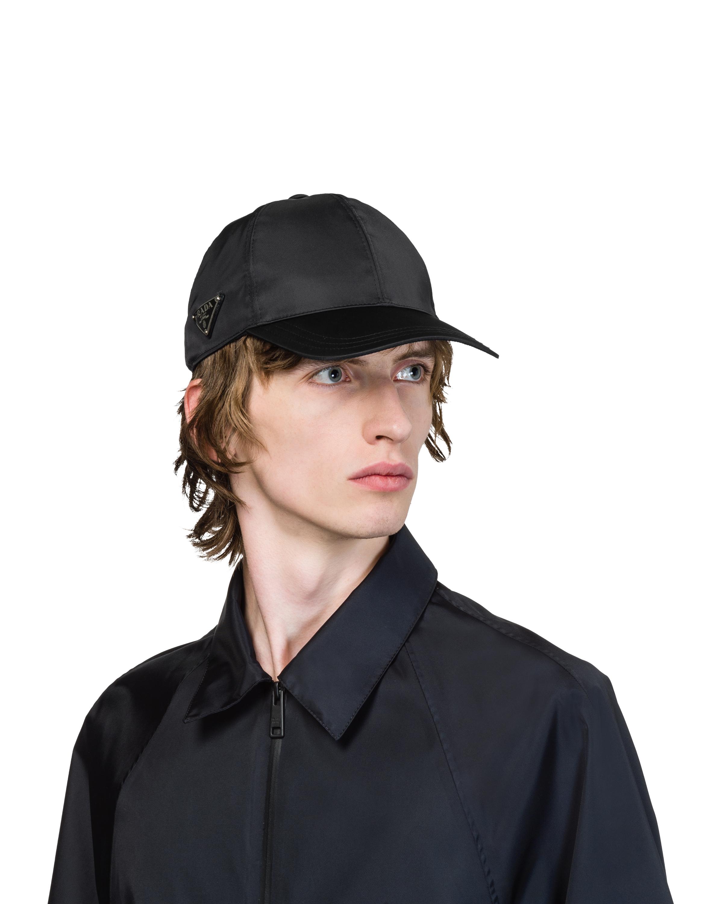 Prada Synthetic Re-nylon Baseball Cap in Black for Men - Lyst