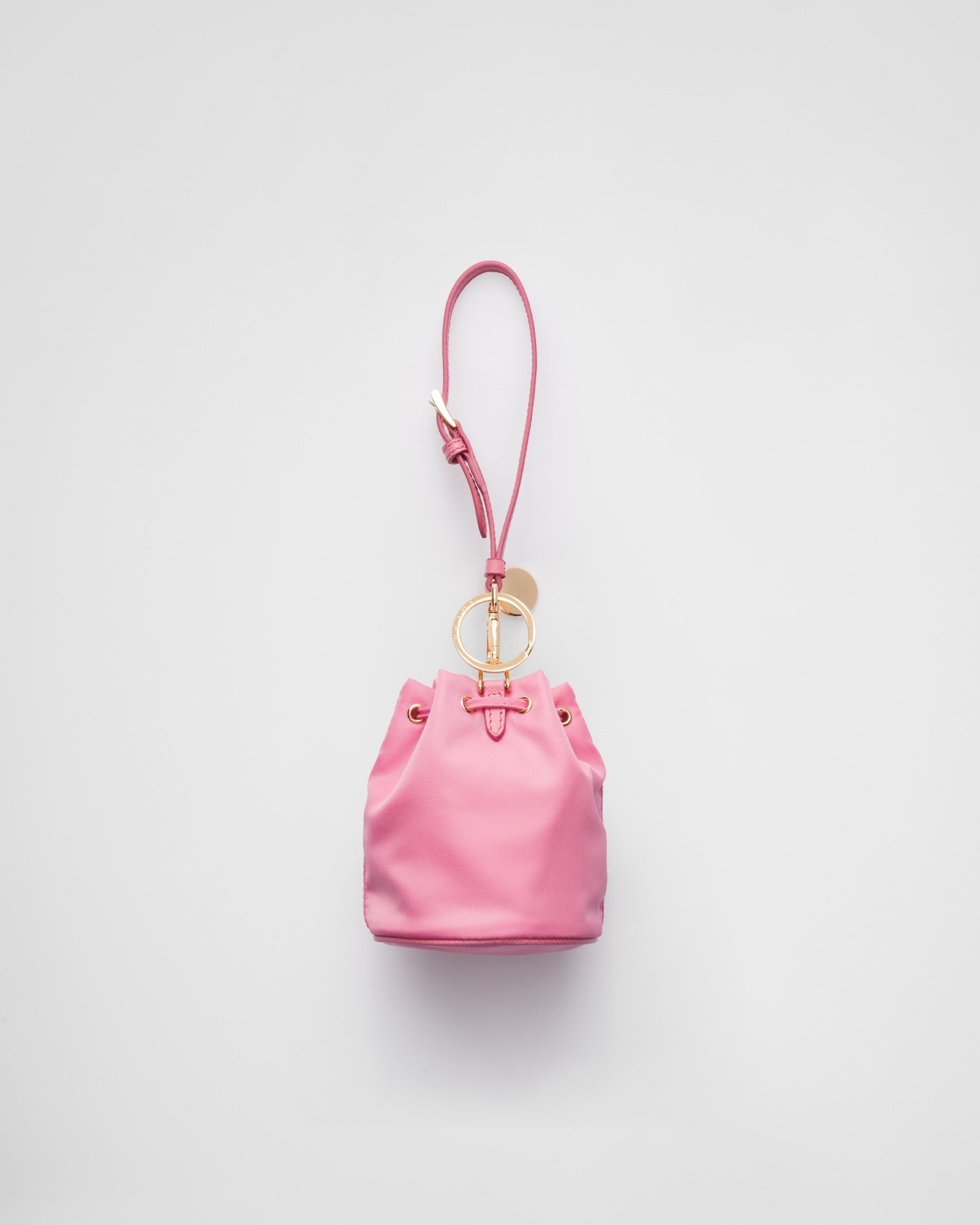 Prada Mini Icon Re-Nylon Bag Charm in Pink | Lyst