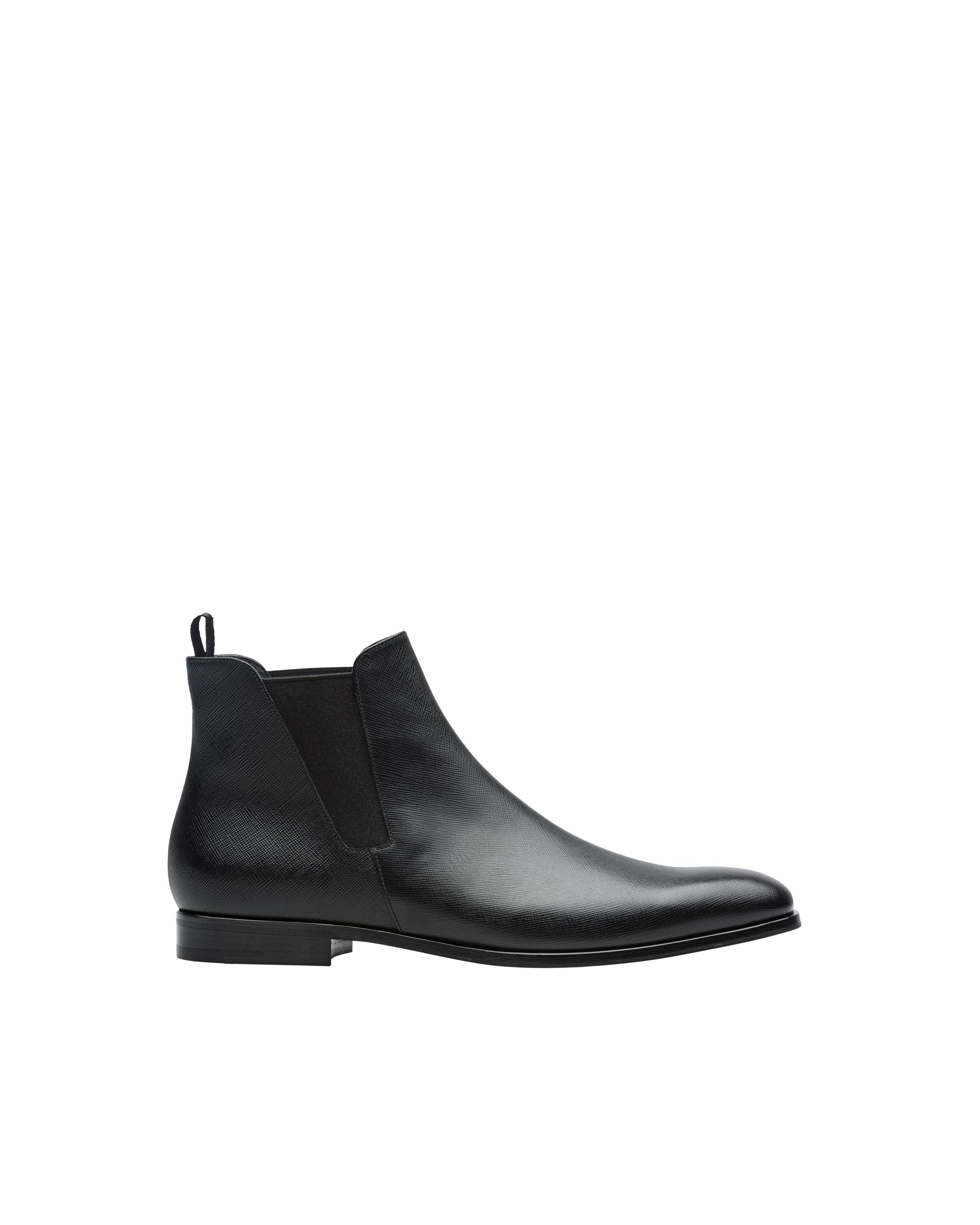 Prada Leather Brushed Chelsea Boots in Nero (Black) for Men - Save 48% -  Lyst