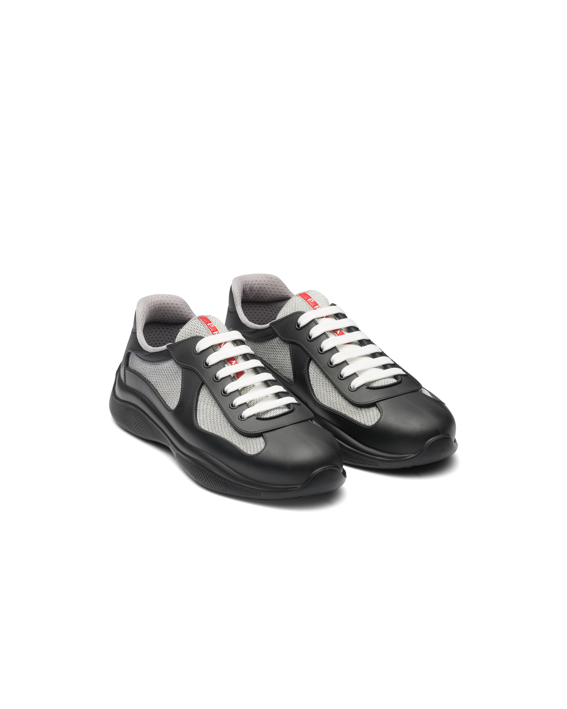 Prada America's Cup Soft Rubber And Bike Fabric Sneakers in Black for Men |  Lyst UK