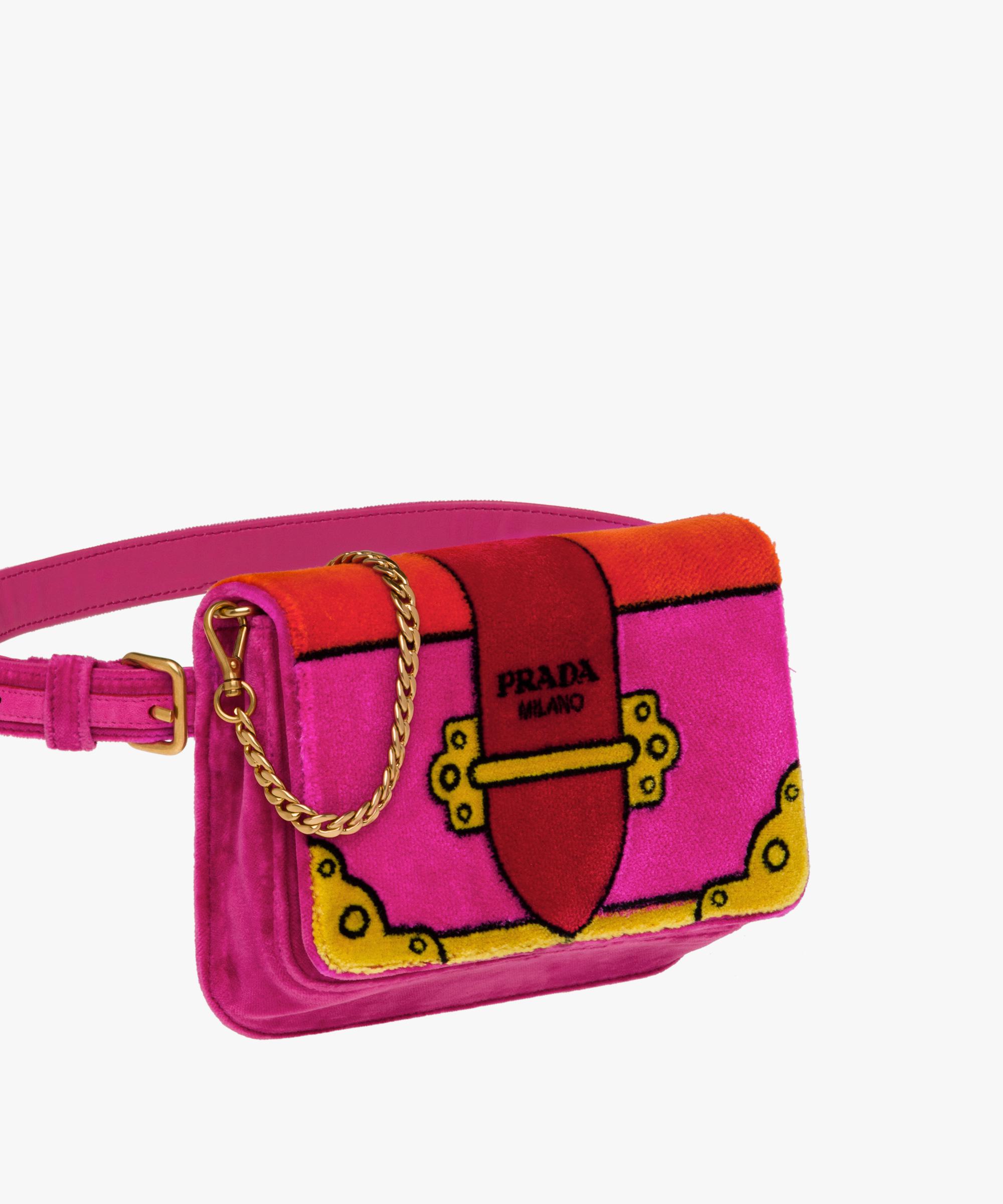 prada velvet backpack