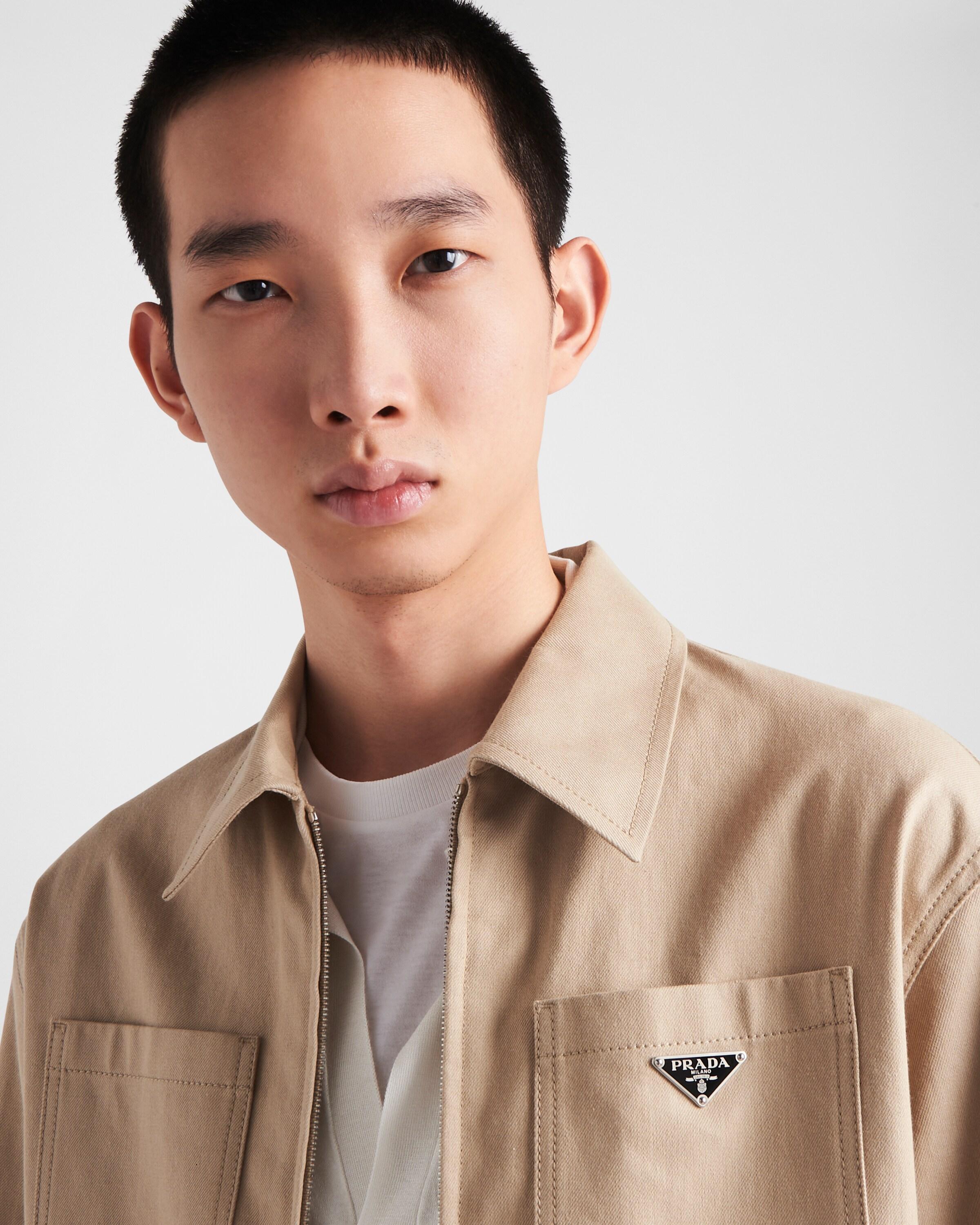 Prada Denim Blouson Jacket in Natural for Men | Lyst UK