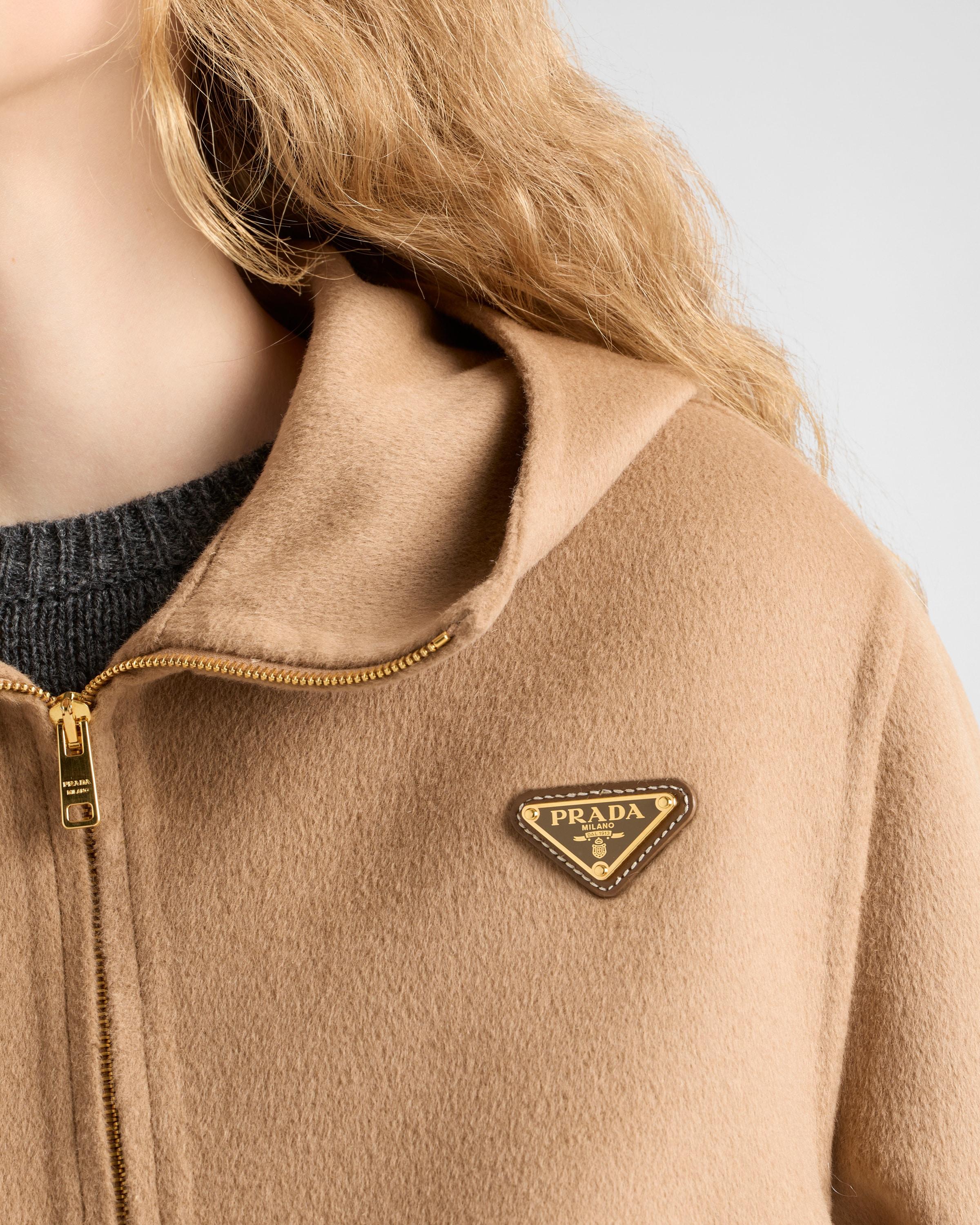 Prada Lightweight Cashgora Blouson Jacket in Natural | Lyst