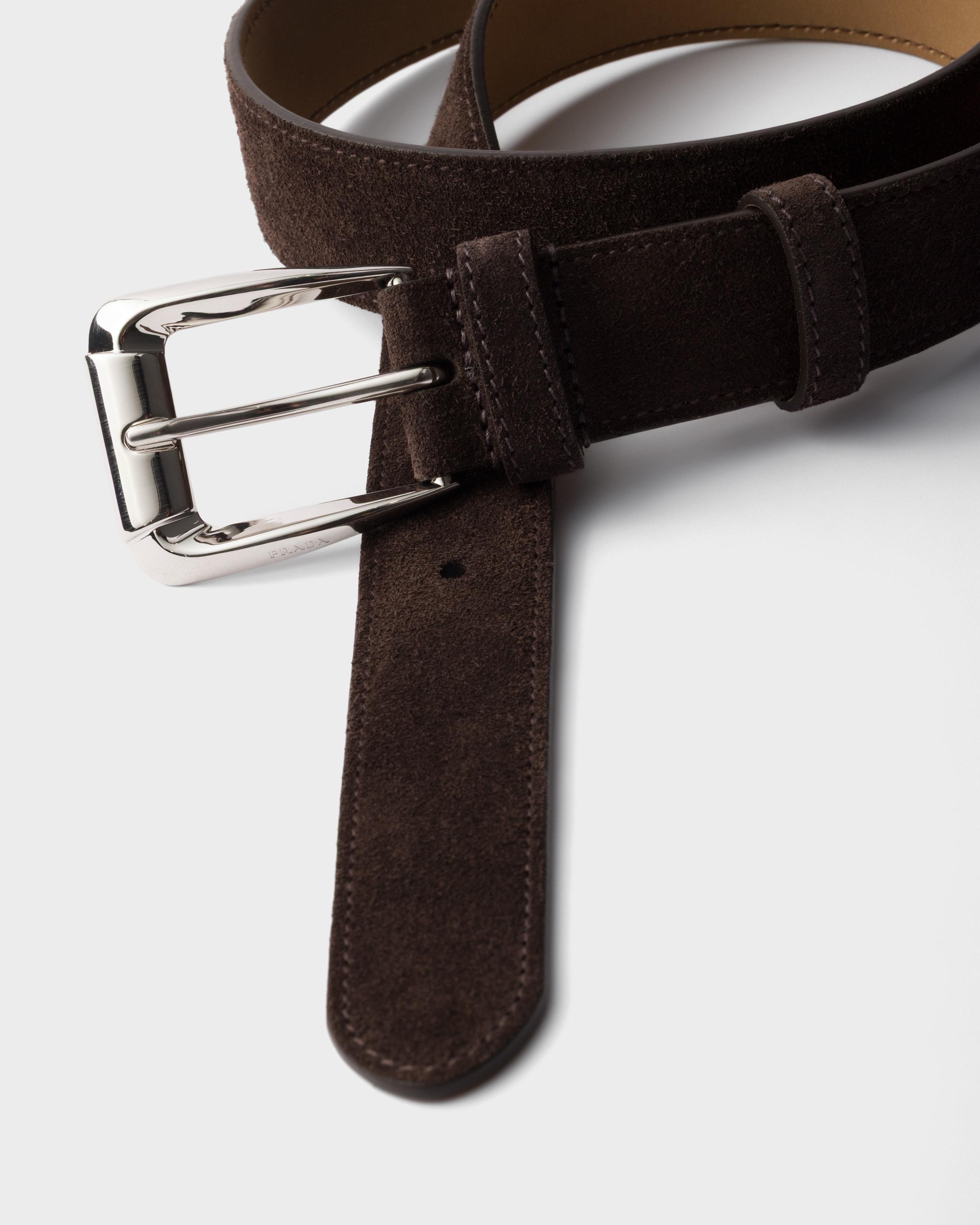 Prada Suede Belt for Men | Lyst