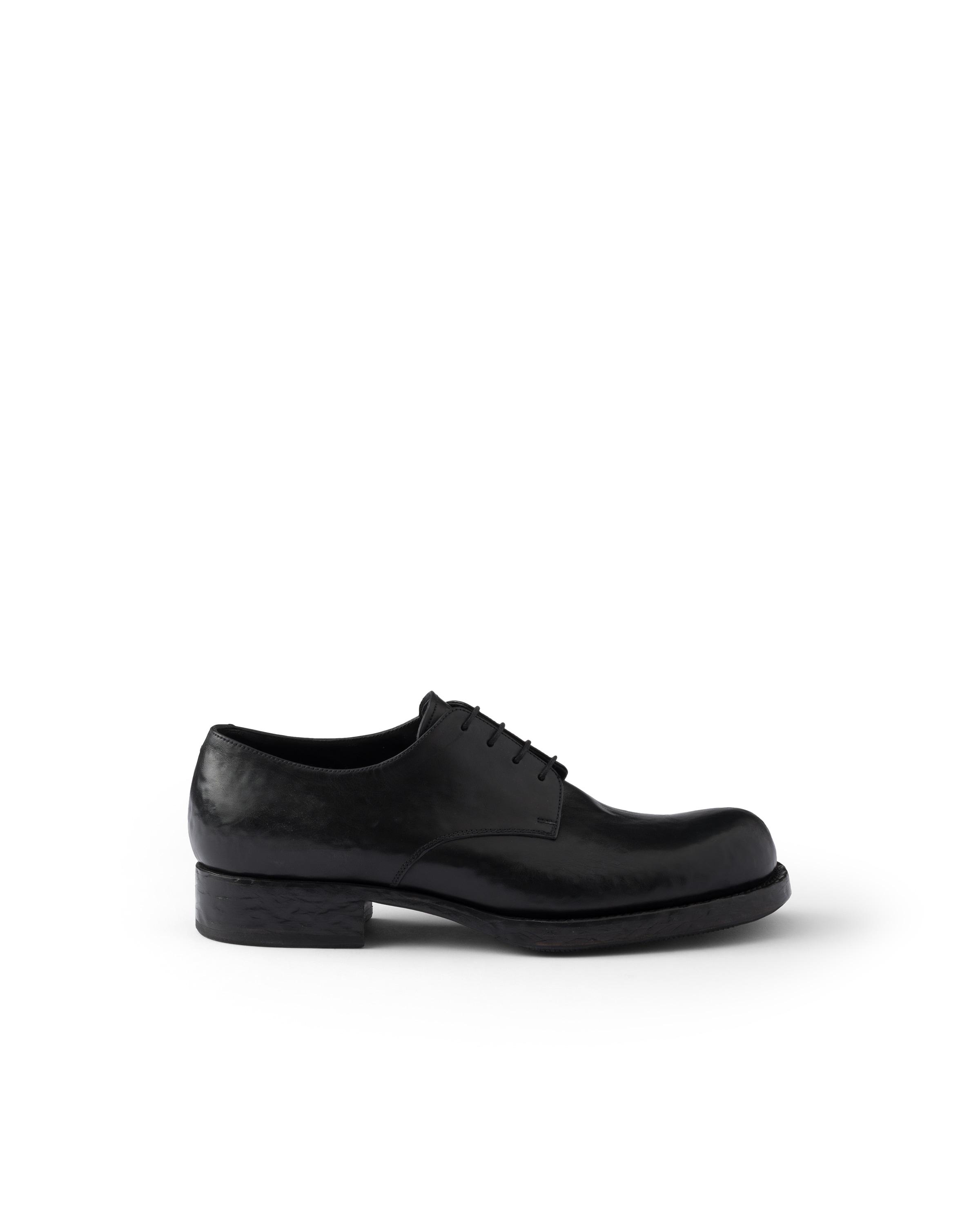 prada dress shoes mens Calzature Uomo Derby Shoe Laceup front Men's Prada Derby shoes |