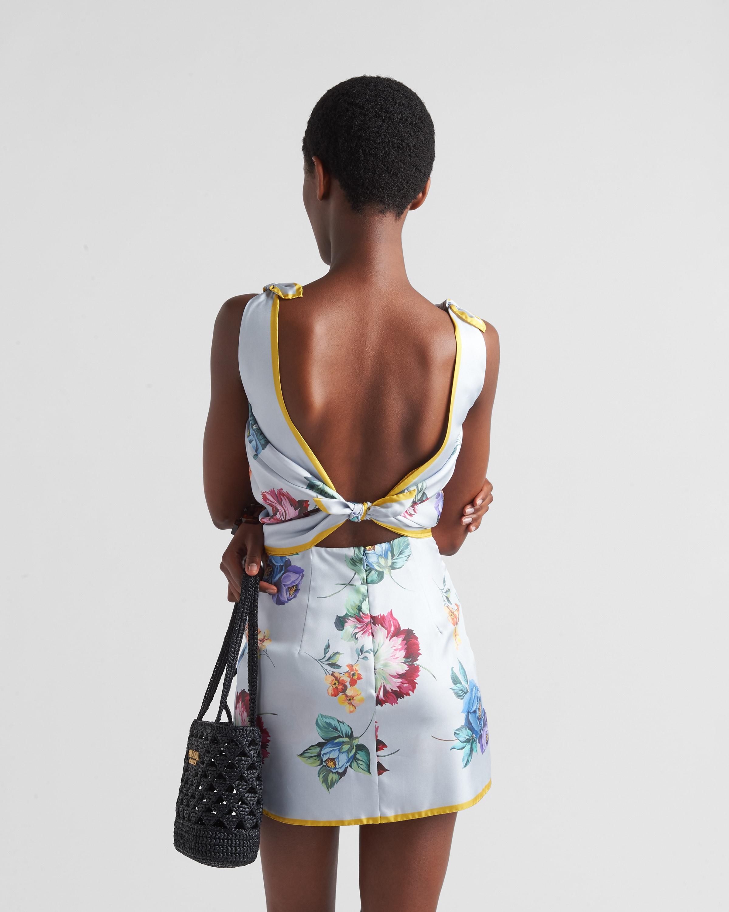 prada jacquard print mini dress Prada Jacquard Print Mini Dress - Navy