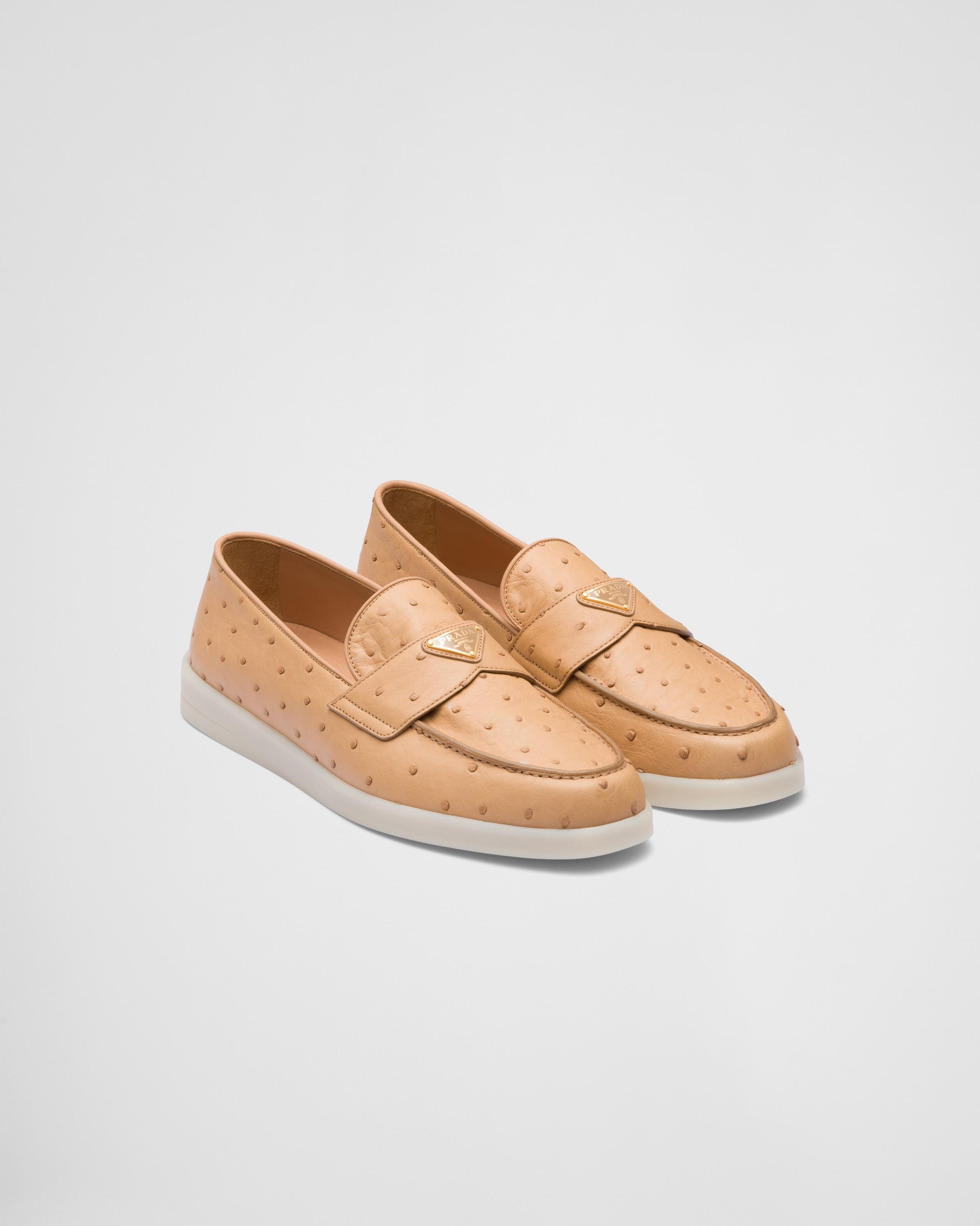 Ostrich store leather loafers