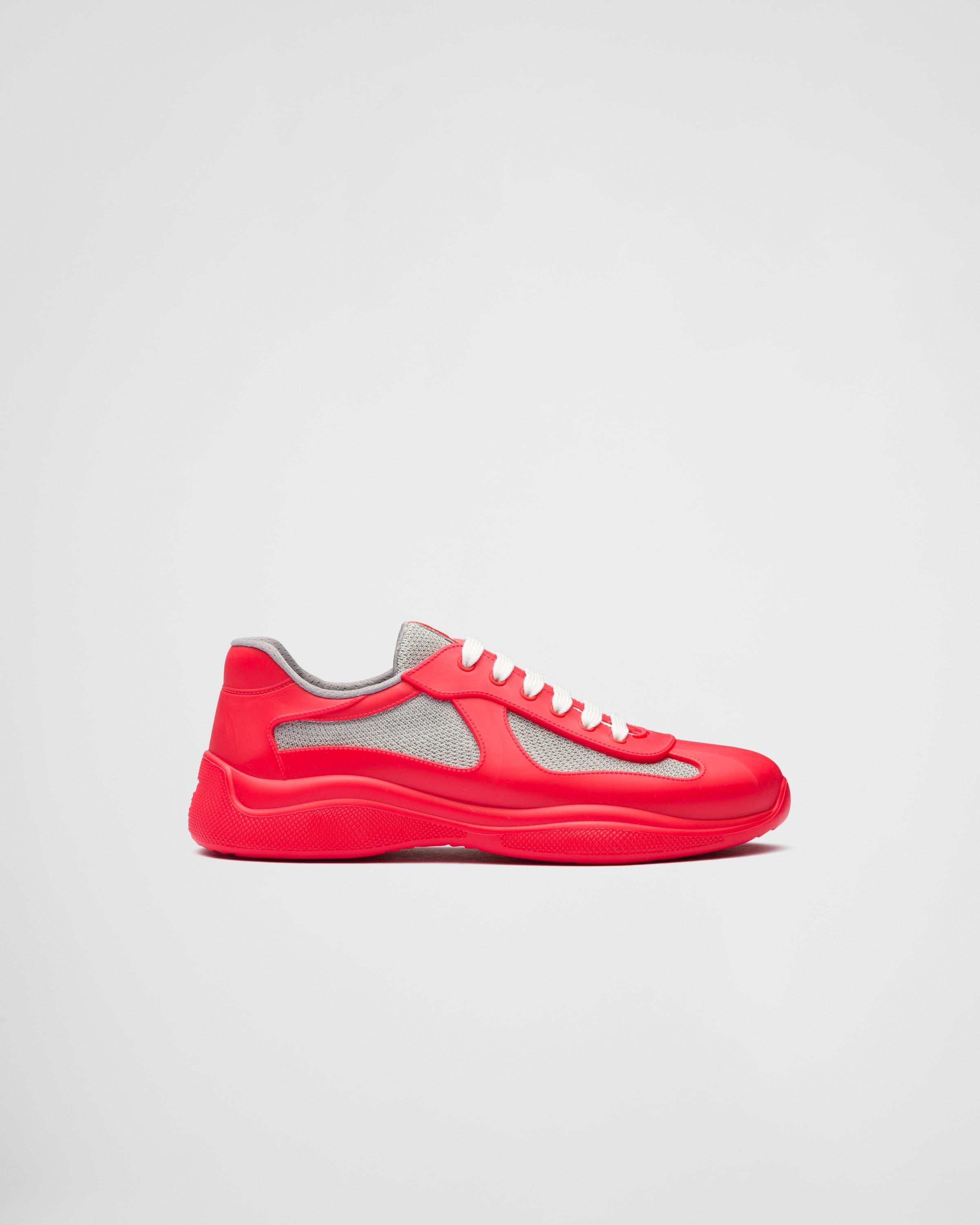 Forskelle makeup Panorama Prada America's Cup Soft Rubber And Bike Fabric Sneakers in Red for Men |  Lyst