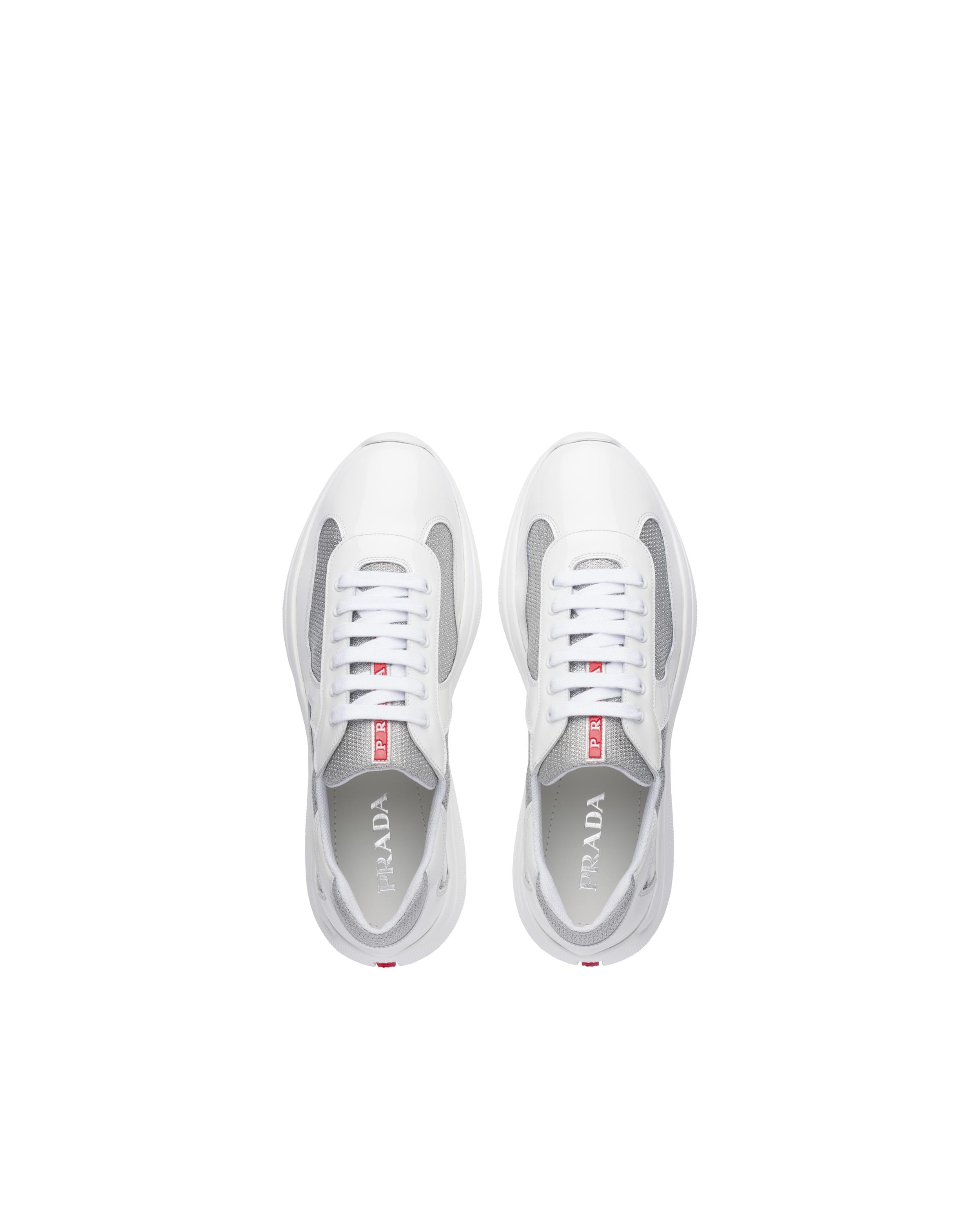 prada america's cup patent leather & technical fabric sneakers