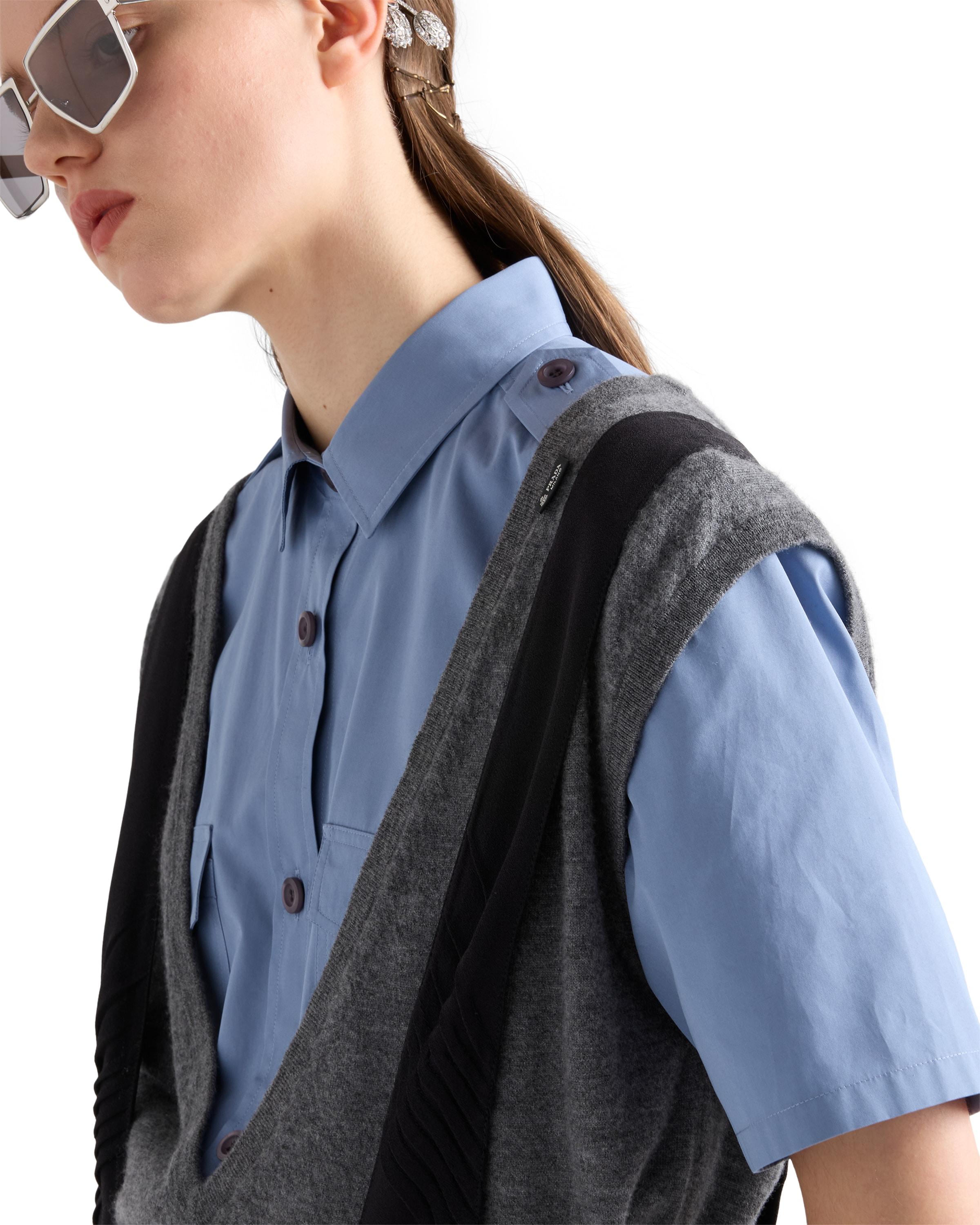 Prada Cashmere V-Neck Vest, Slate in Gray | Lyst