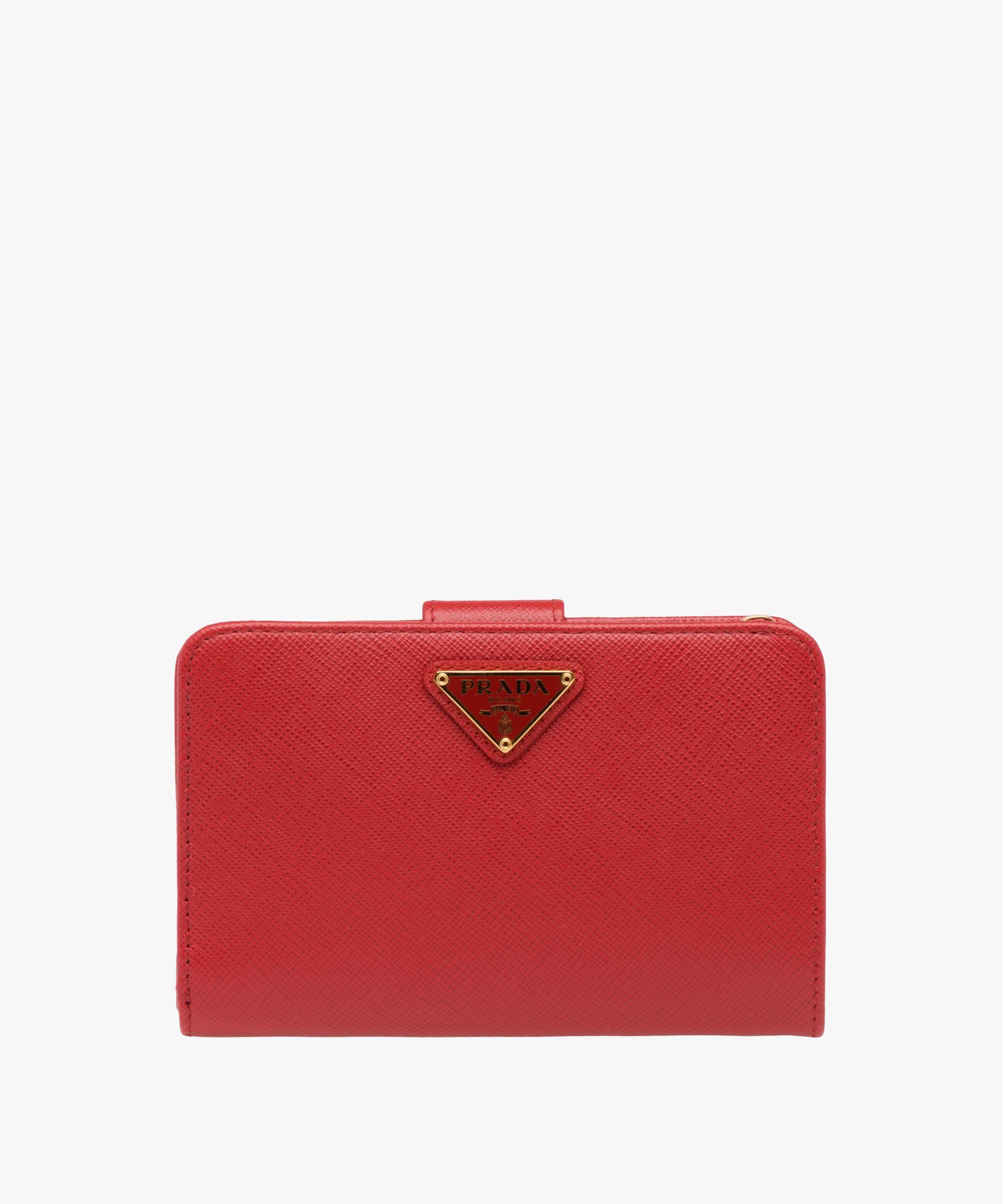 prada medium saffiano wallet